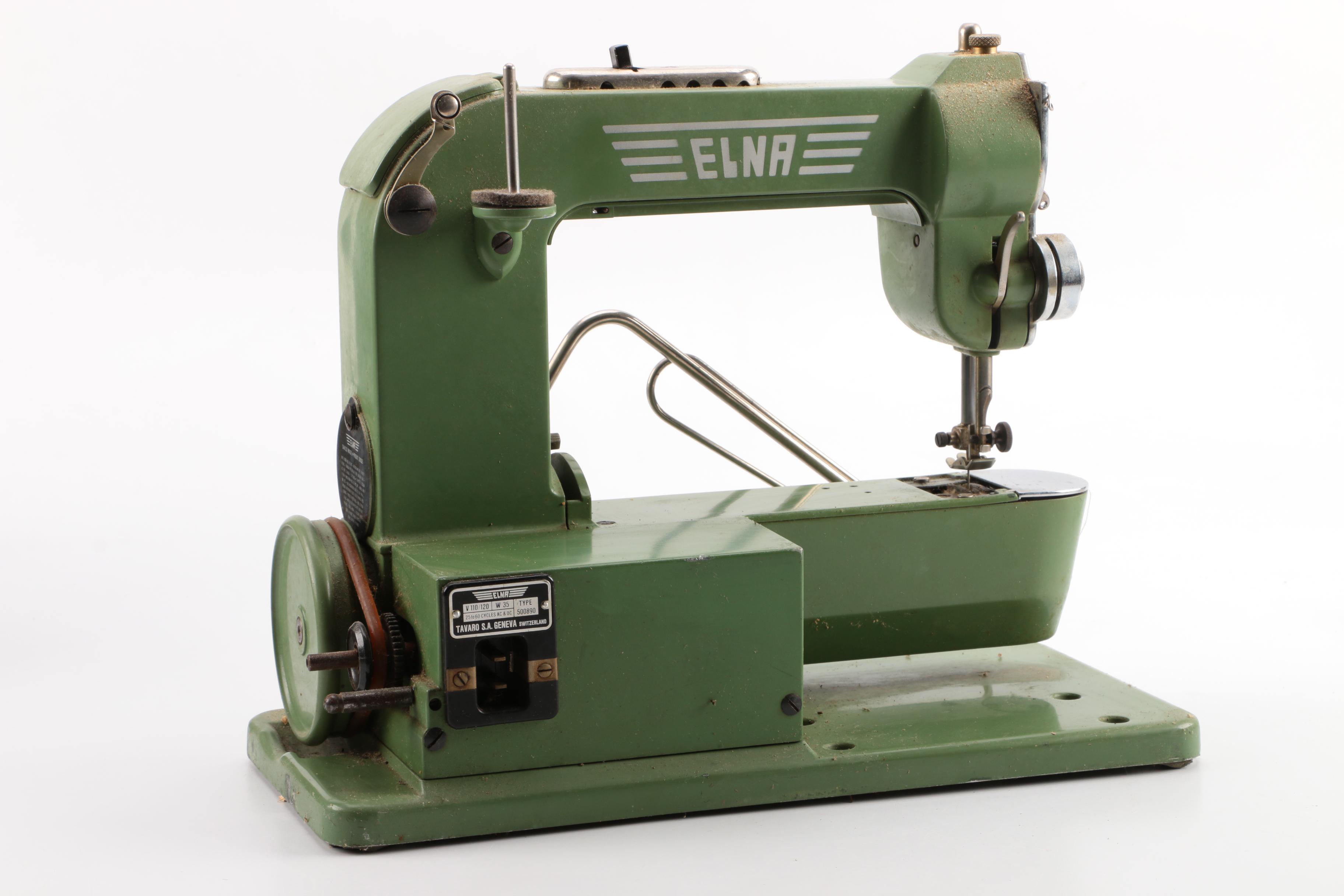 Vintage MidCentury Swiss Elna Sewing Machine EBTH