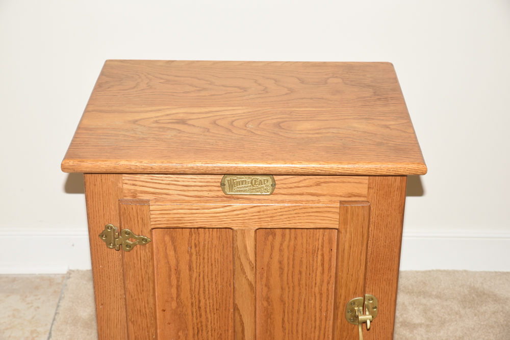 Vintage Oak Reproduction Ice Box by White Clad EBTH