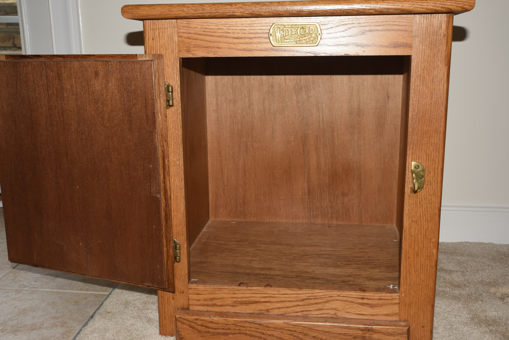 Vintage Oak Reproduction Ice Box by White Clad EBTH