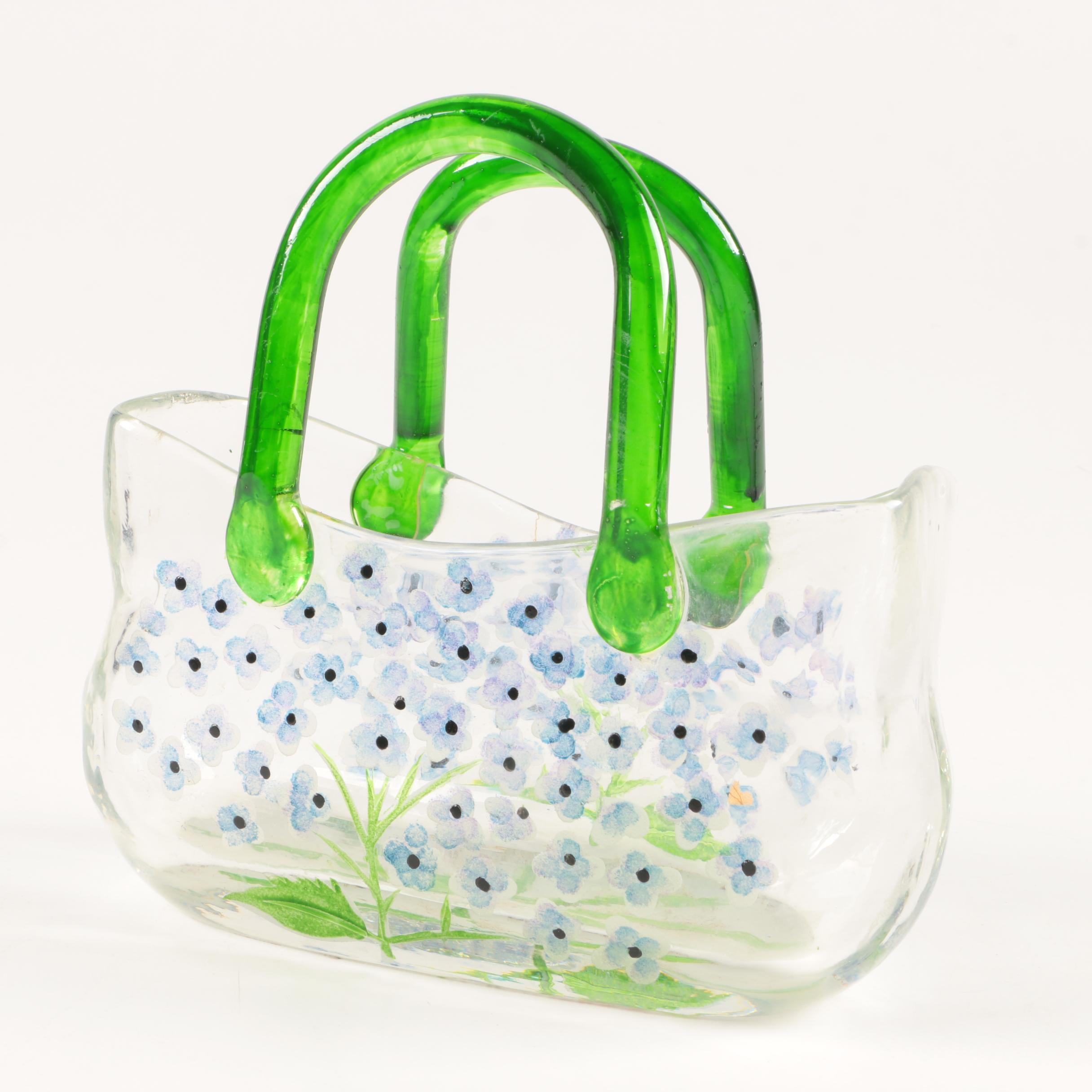 Murano Glass Purse Vase Ebth