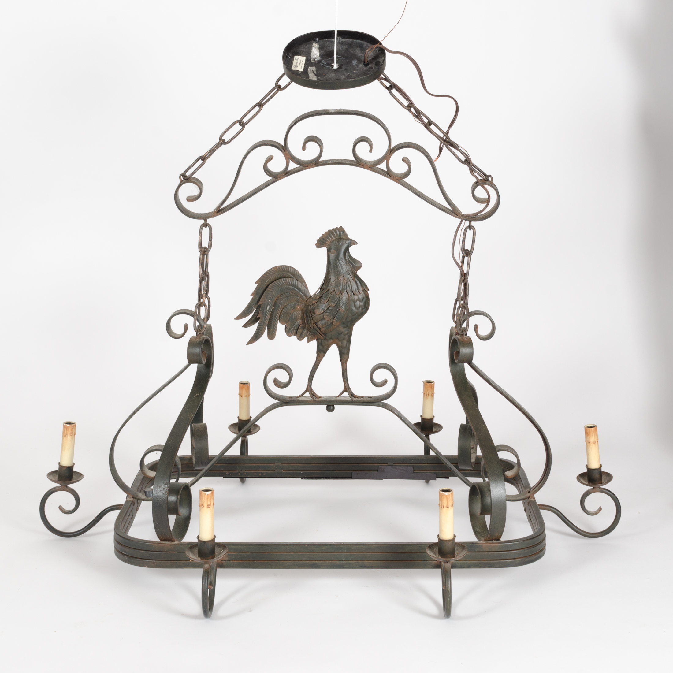French Country Style Rooster Chandelier | EBTH