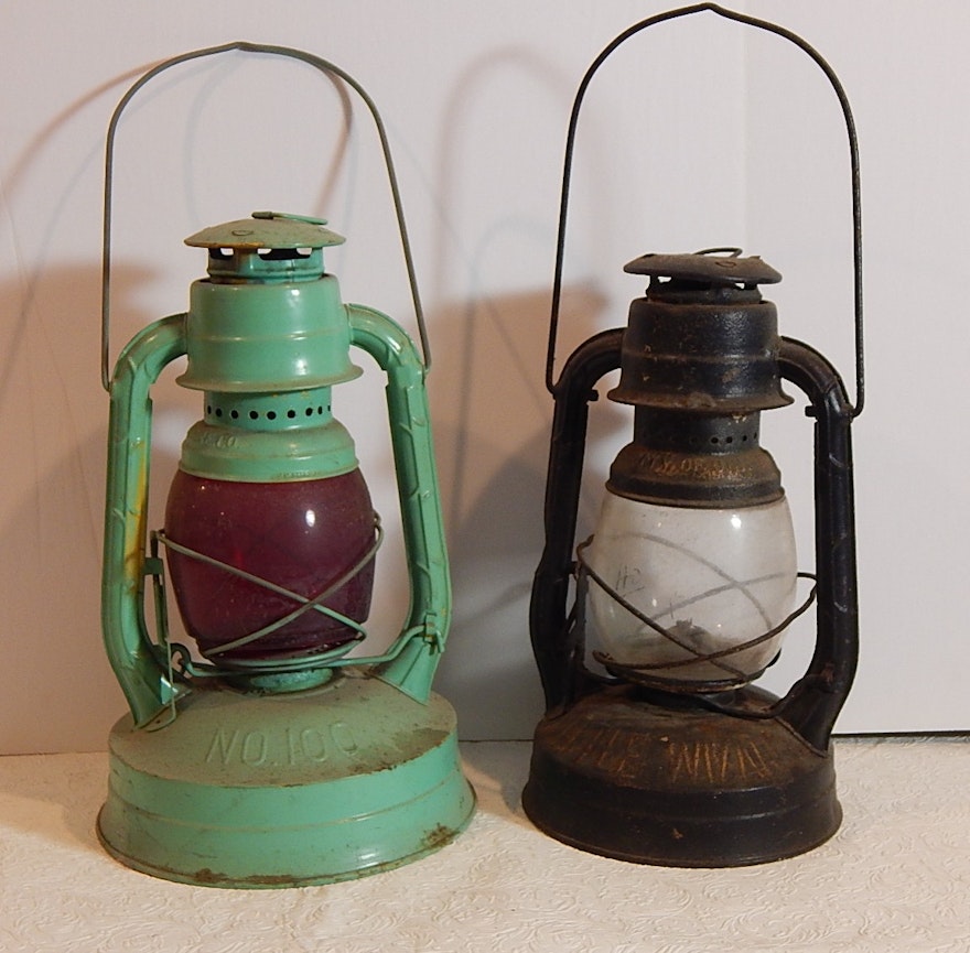 vintage railroad lantern