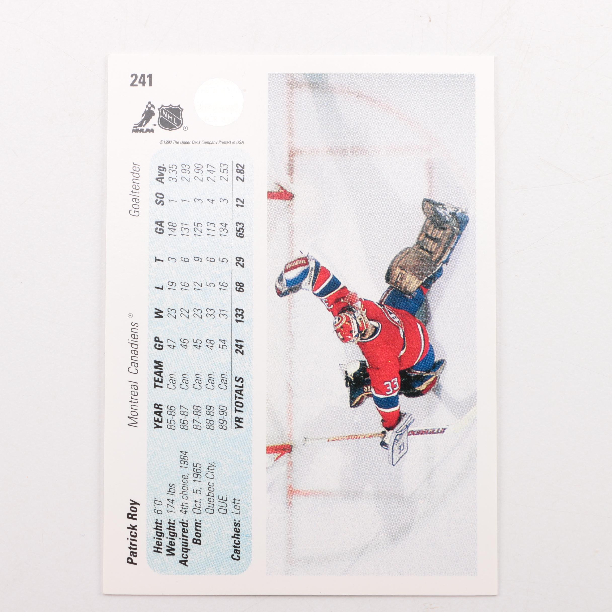 1990 Wayne Gretzky and Patrick Roy Trading Cards EBTH