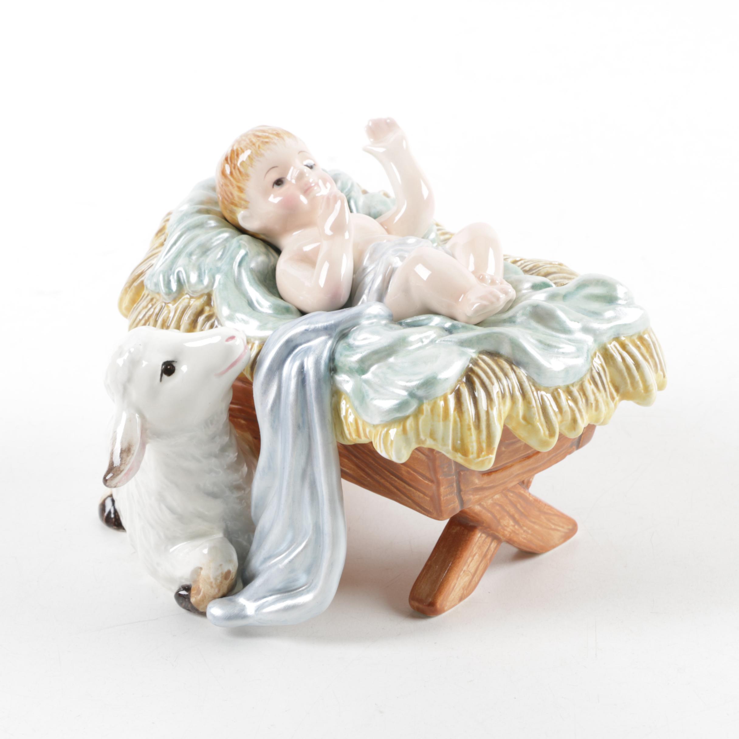 Fitz and Floyd Ceramic Baby Jesus Nativity Figurine EBTH