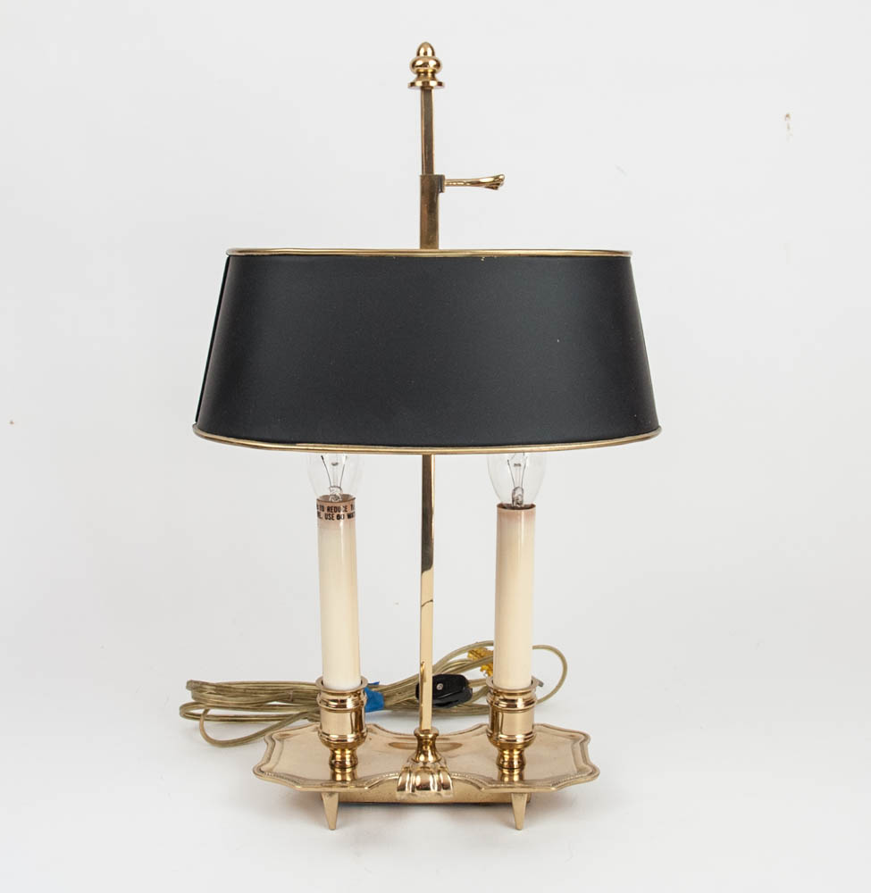 twin candle desk lamp