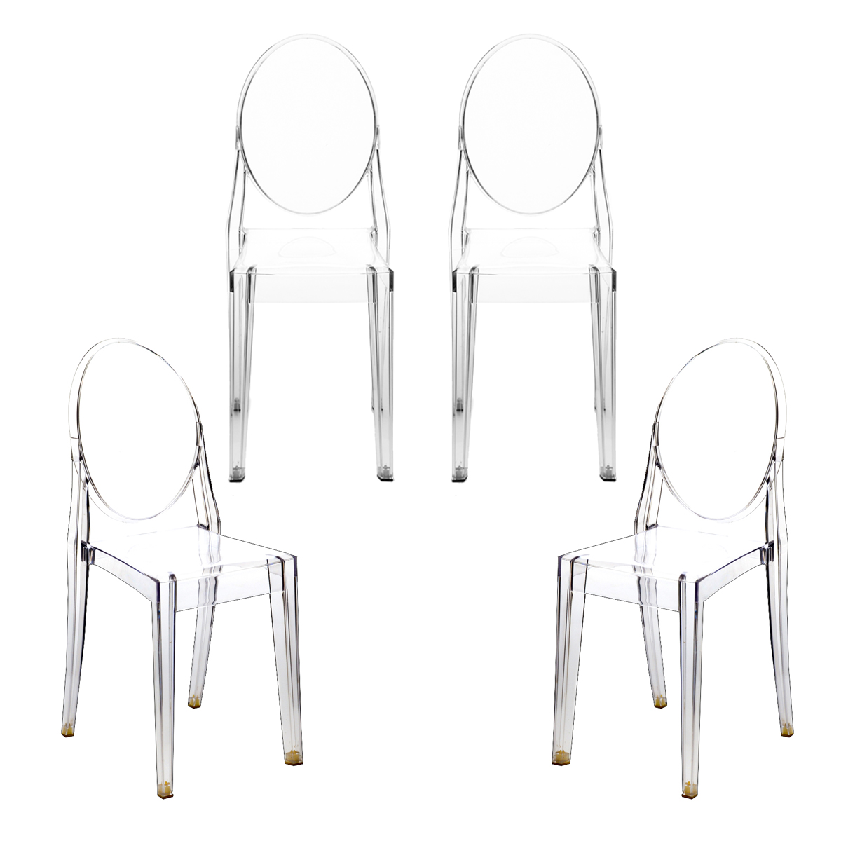 Set of Four Starck Style "Ghost" Chairs EBTH
