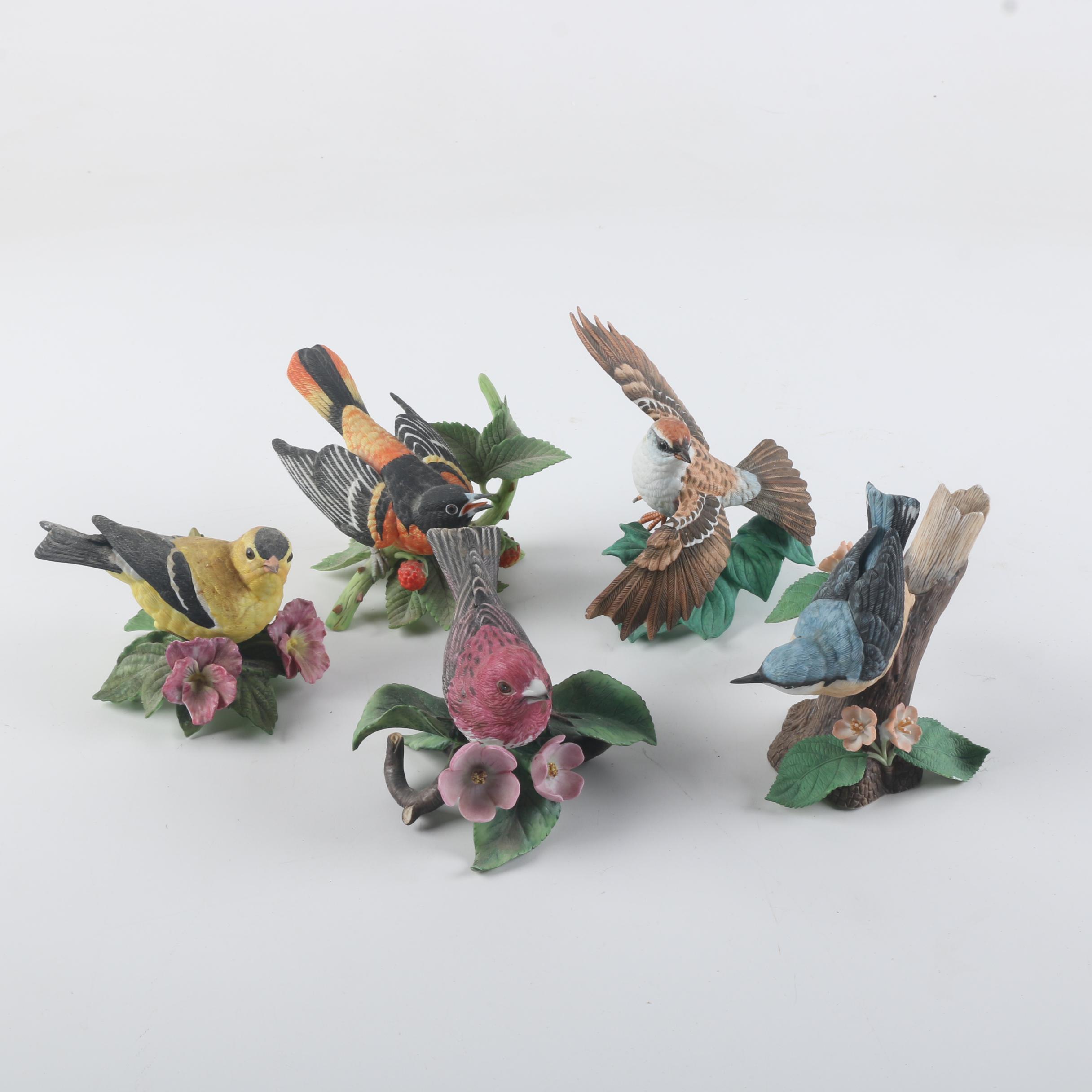 Lenox Bird Figurines with "Purple Finch" EBTH