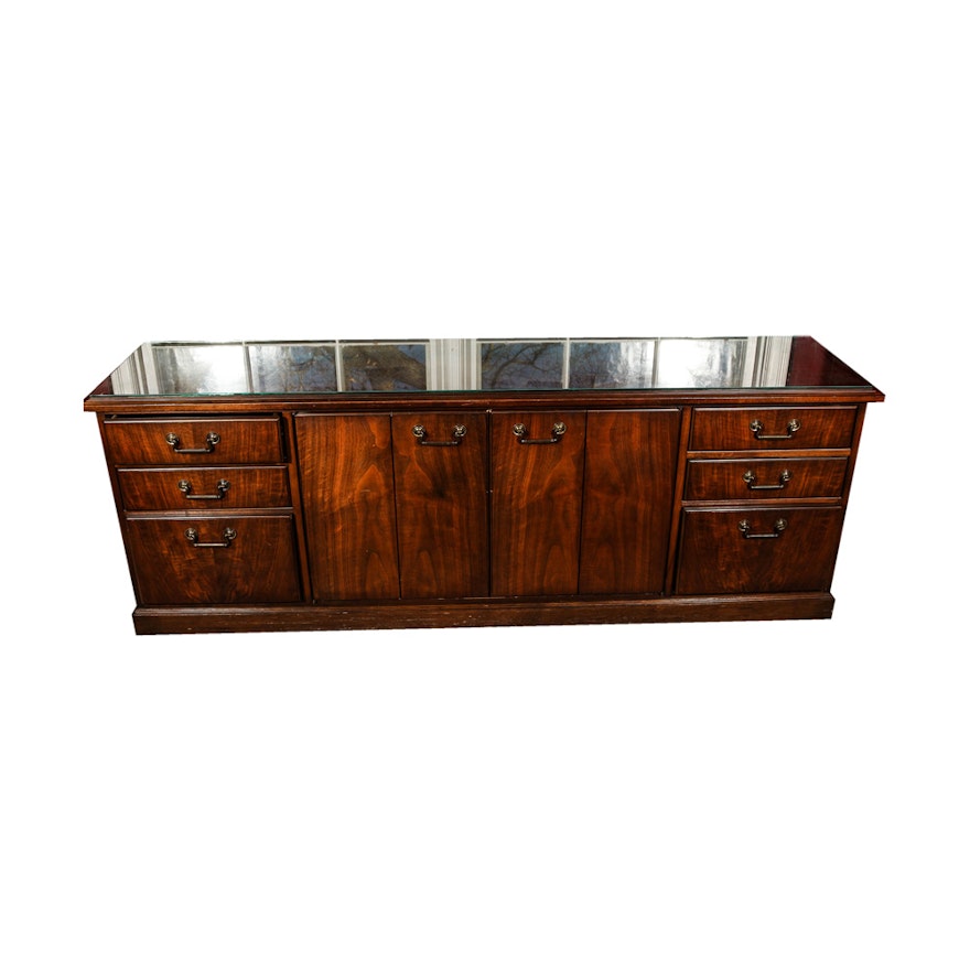Vintage Kimball Office Walnut Credenza : EBTH Vintage Kimball Office Walnut Credenza ... - Vintage Kimball Office Walnut Credenza : EBTH