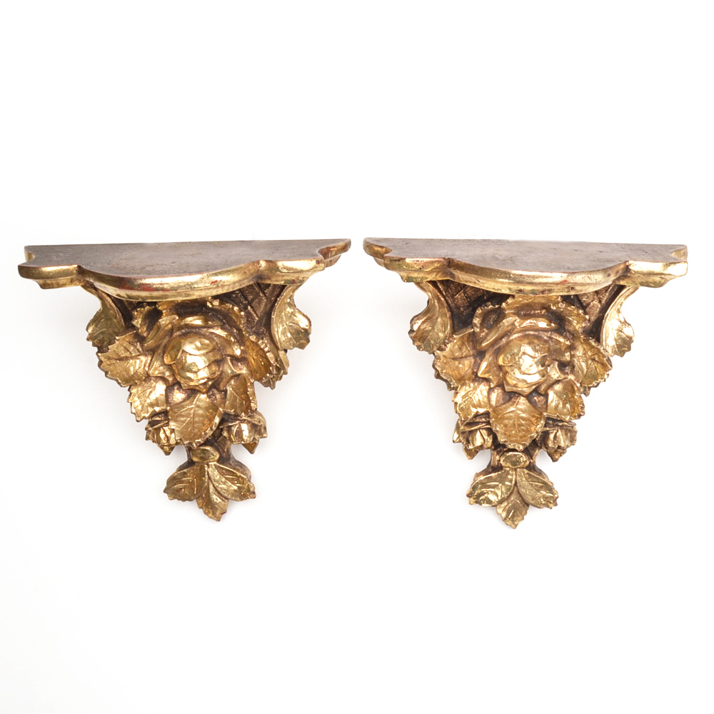 Pair Of Decorative Corbel Shelves Ebth