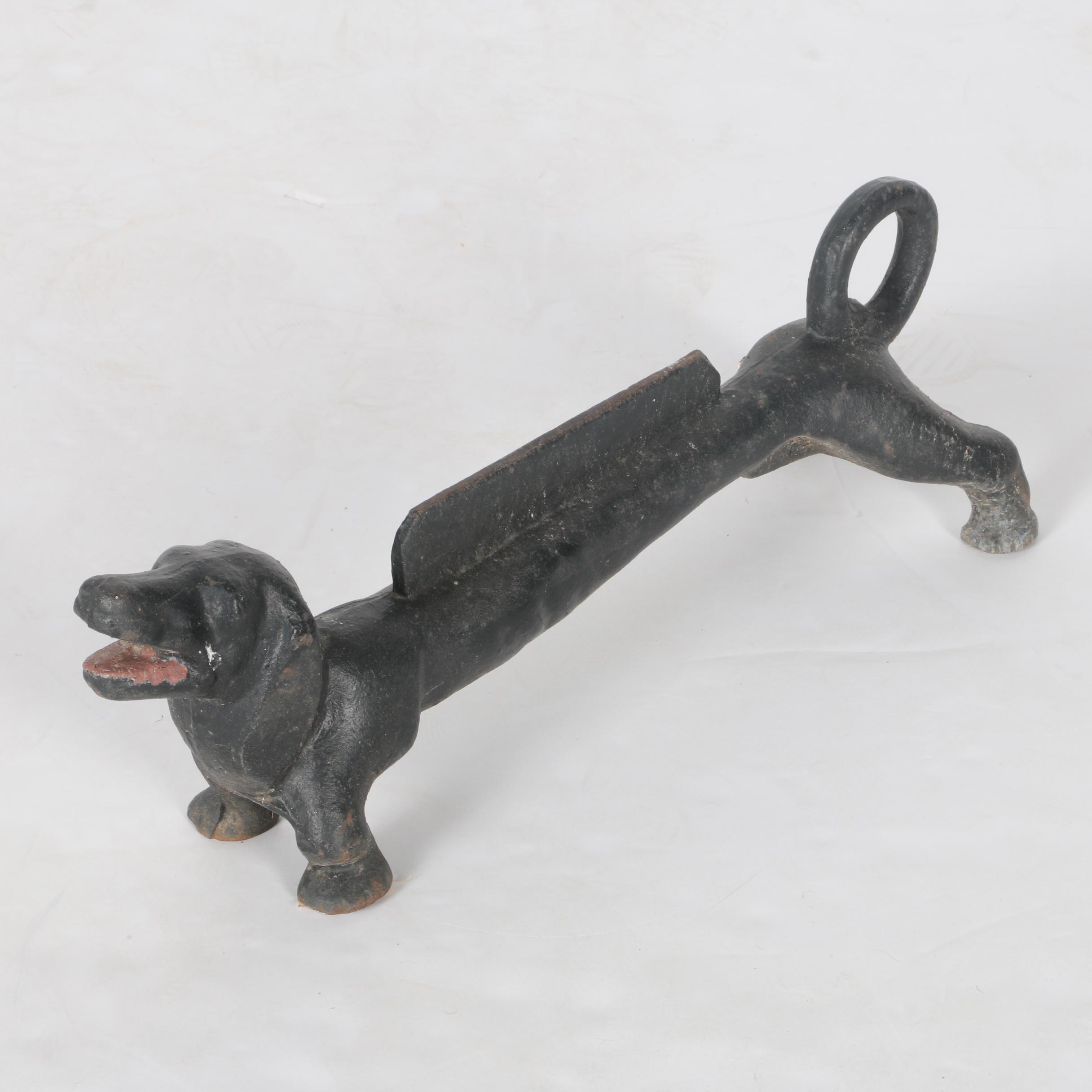 Antique Dachshund Motif Cast Iron Boot Scraper EBTH