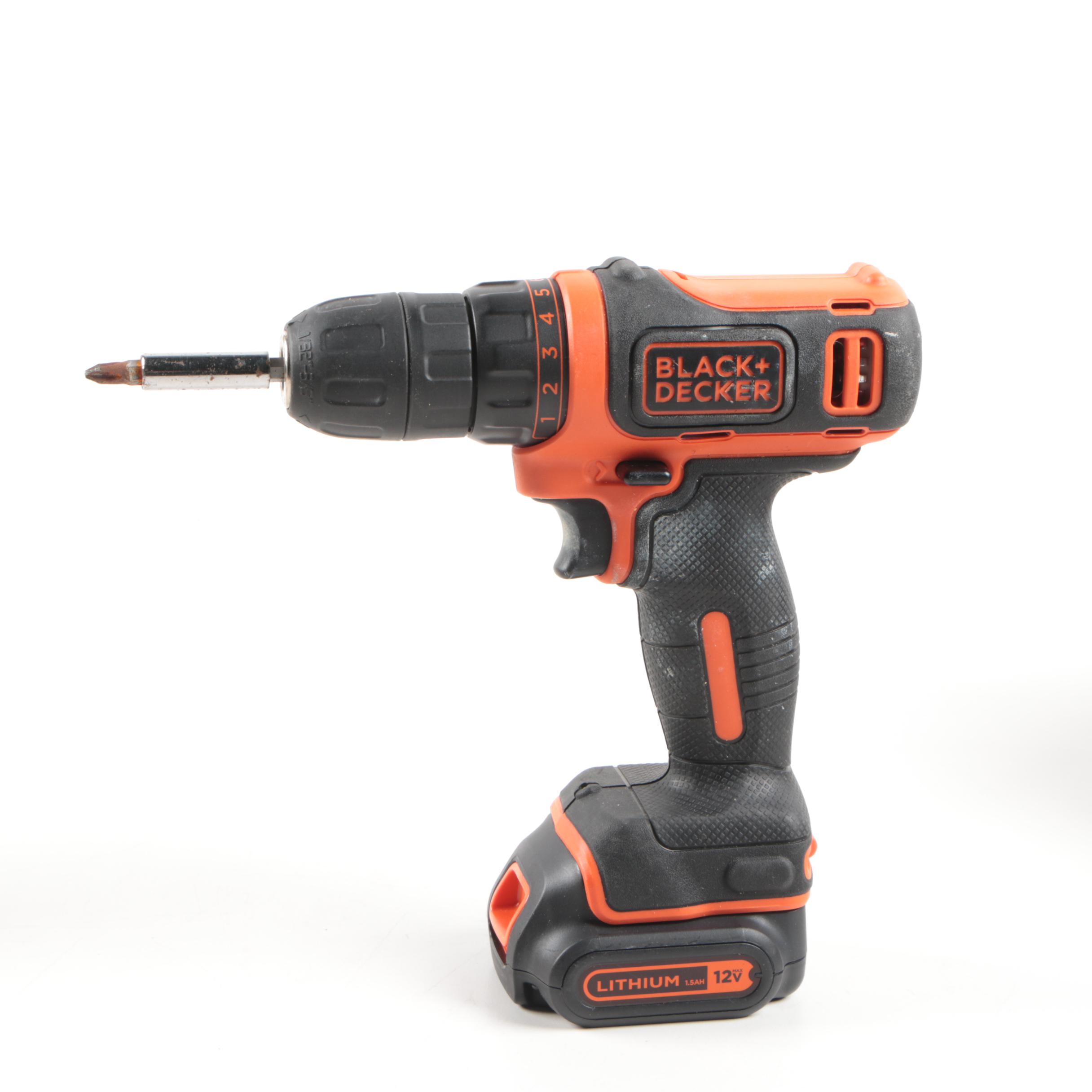 Black + Decker Cordless Drill with Accessories EBTH