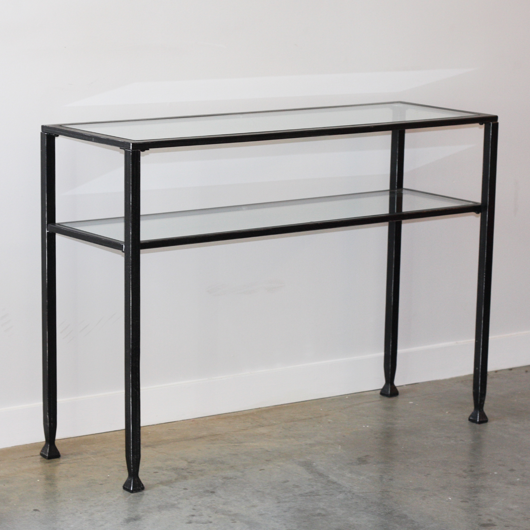 Metal And Glass Console Table Ebth Shop wayfair for all the best glass console tables. everything but the house