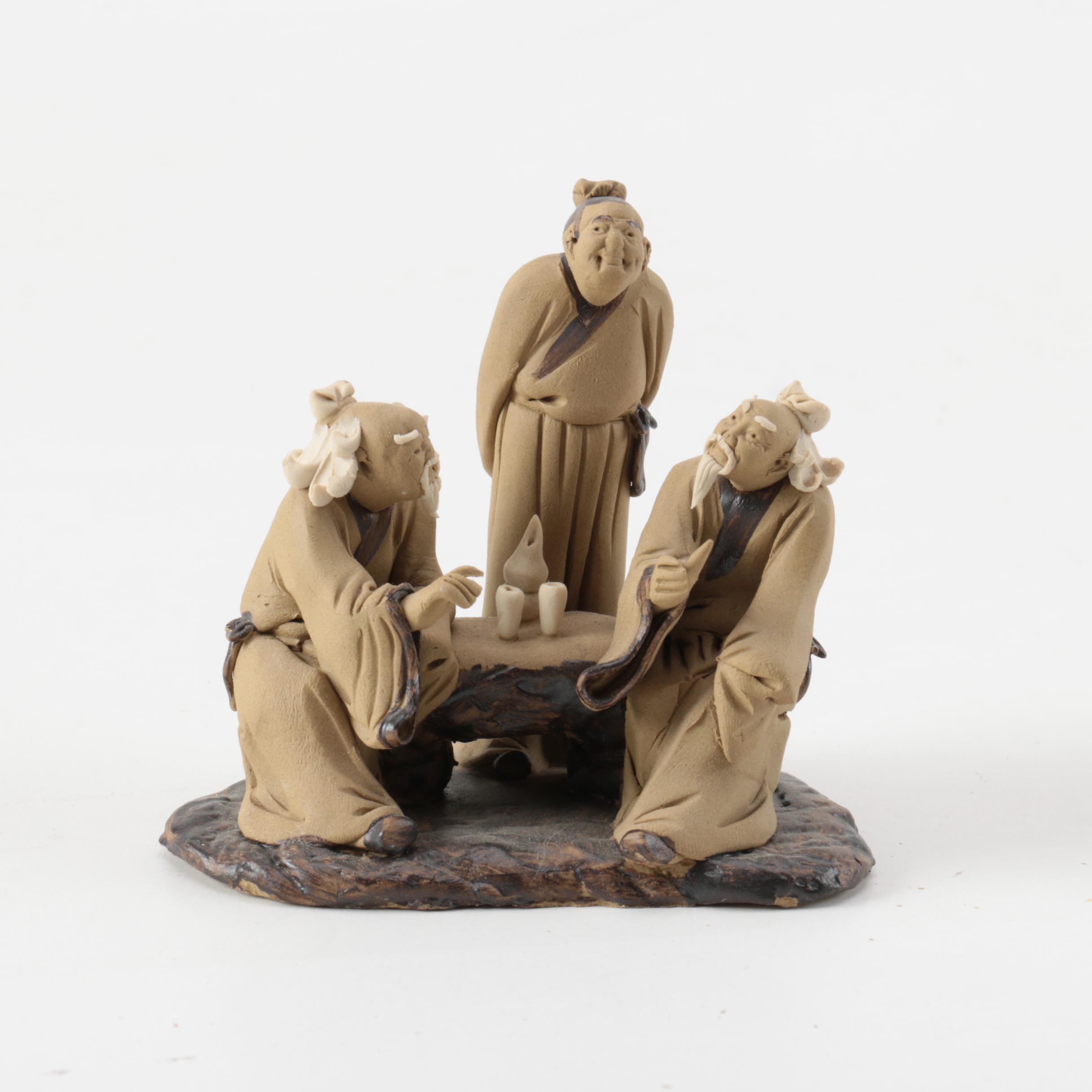 Vintage Chinese Shiwan Style Clay Figurine EBTH