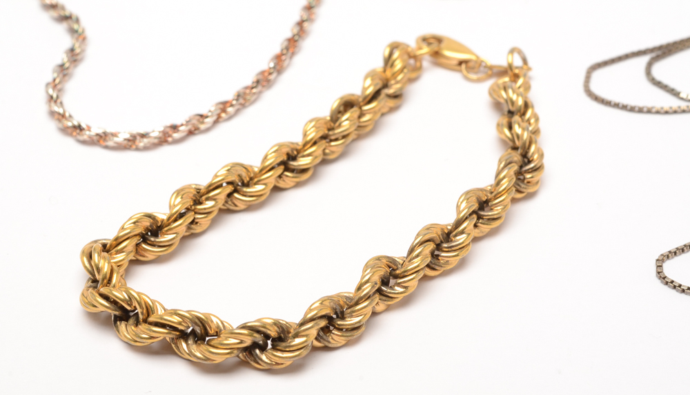 Sterling Silver Spiral Chain Necklace and Jewelry Chains EBTH