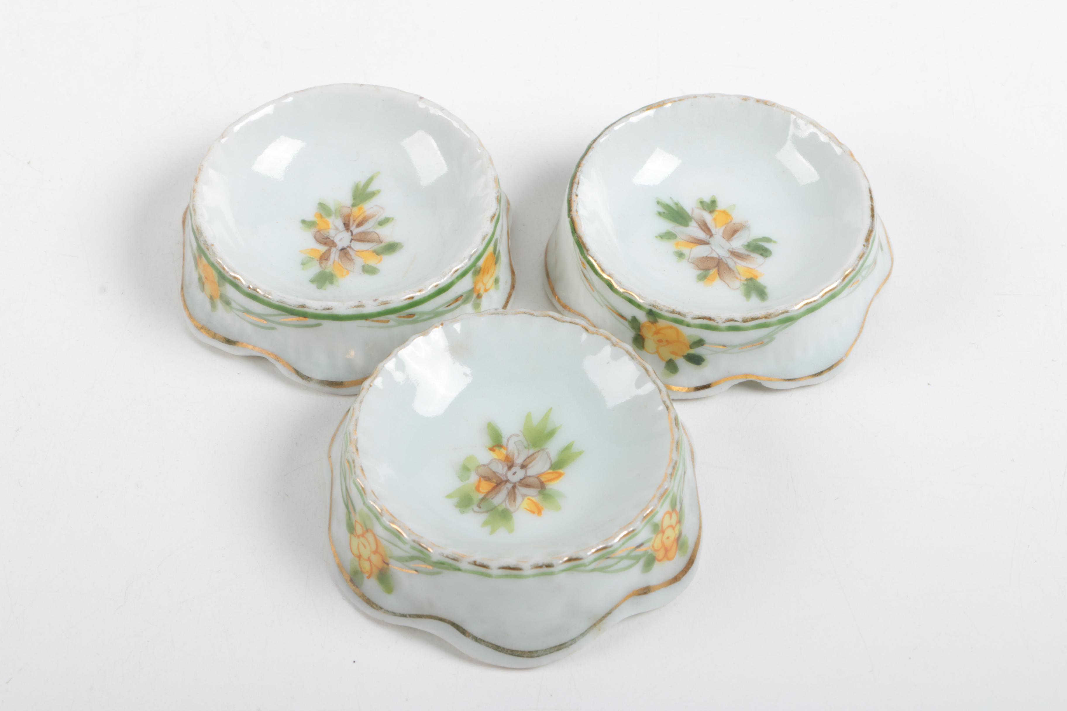 Vintage Hand Painted Nippon Porcelain Salt Cellars EBTH