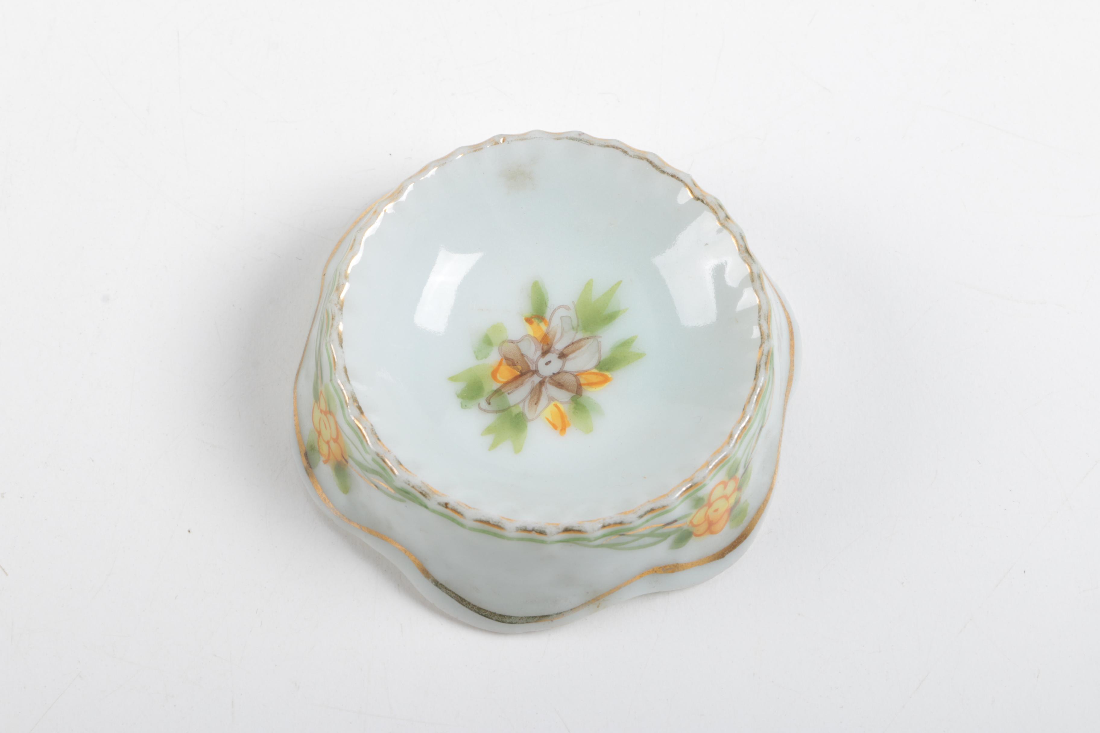 Vintage Hand Painted Nippon Porcelain Salt Cellars EBTH