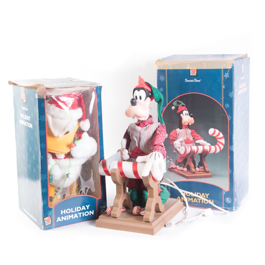 Santa S Best Goofy And Donald Duck Animated Figures Ebth