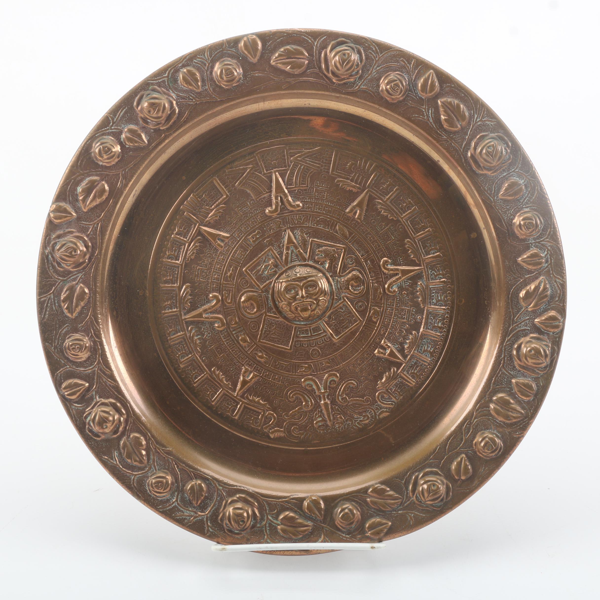 Embossed Decorative Copper Plate EBTH