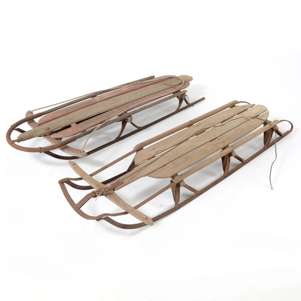 Vintage Steel Runner Sleds | EBTH