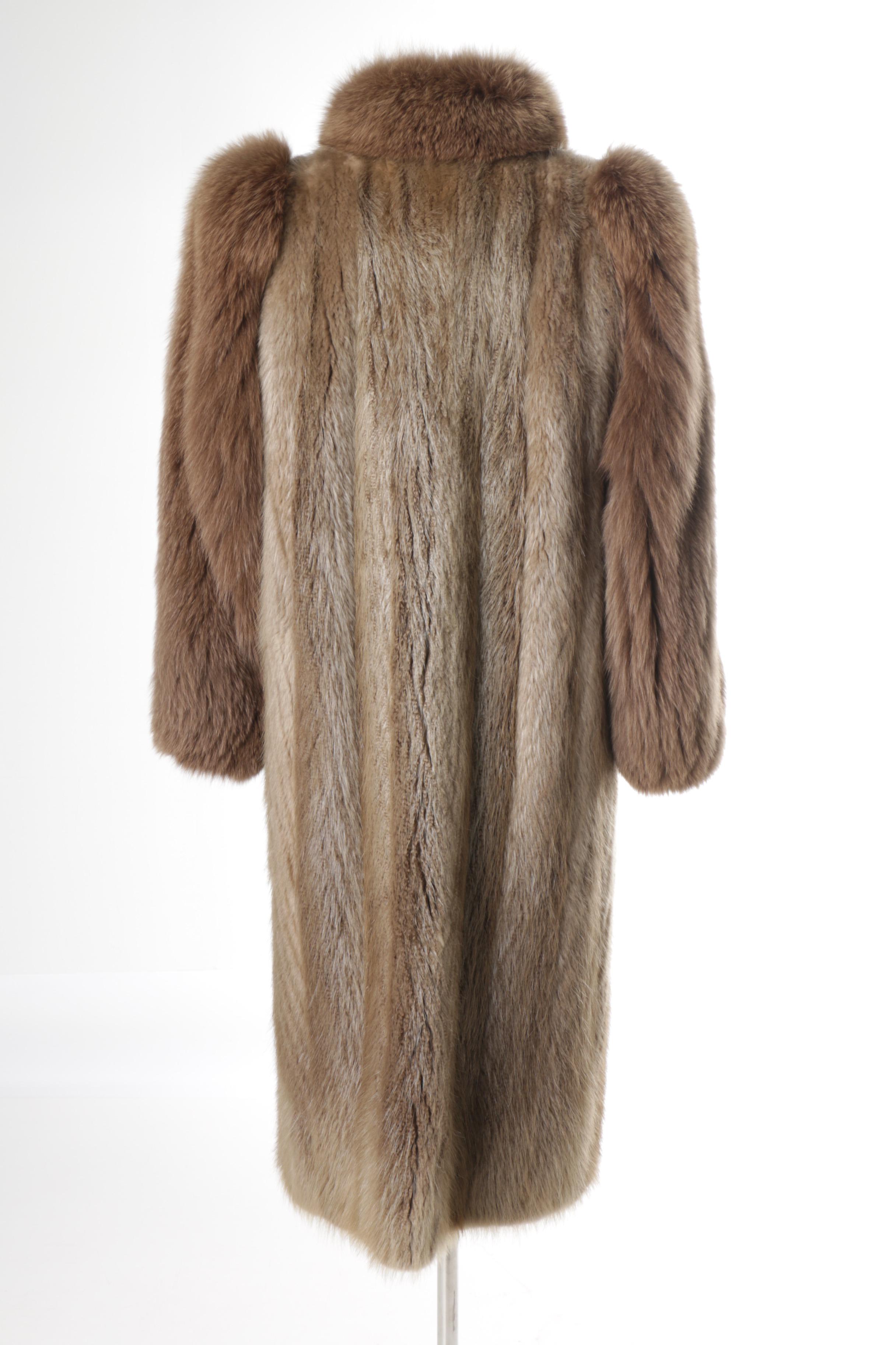 Beaver and Fox Fur Full Length Coat EBTH