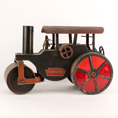 1920s Pressed Steel Ride On Toy Keystone Steamroller 1920s Pressed Steel Ride On Toy Keystone Steamroller