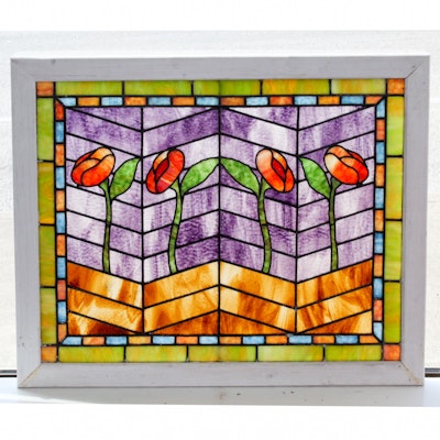 Floral Motif Stained Glass Window Floral Motif Stained Glass Window