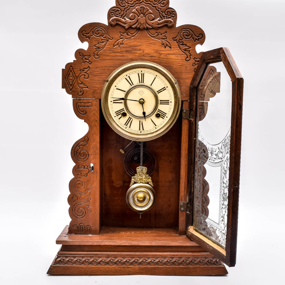 Vintage Ansonia Gingerbread Mantel Clock EBTH