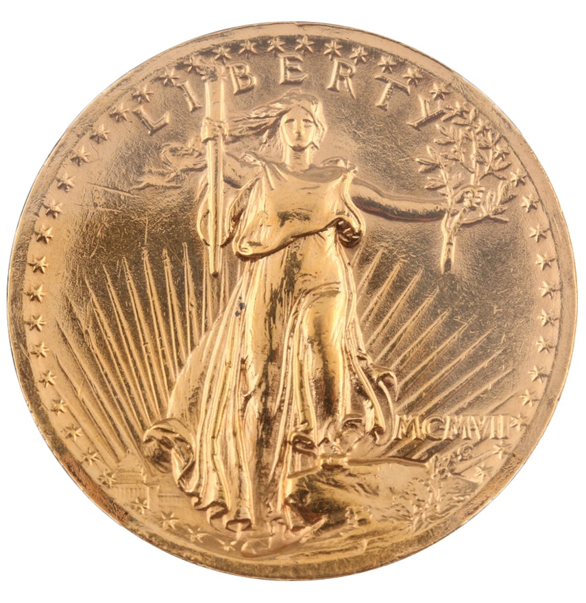 Encapsulated 1907 High Relief Wire Rim Saint Gaudens Gold Double Eagle