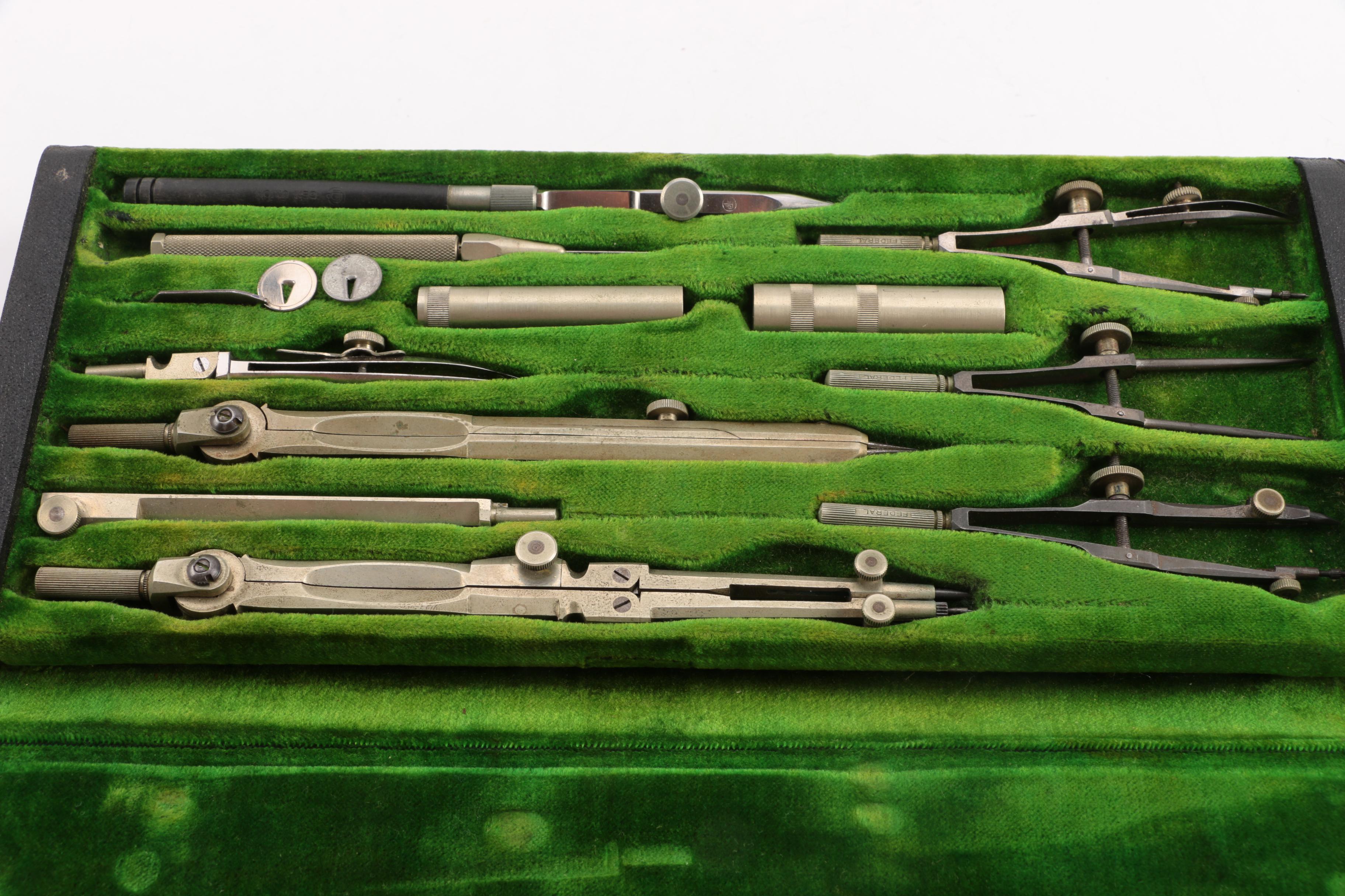 Vintage Eugene Dietzgen Company Drafting Tool Set EBTH