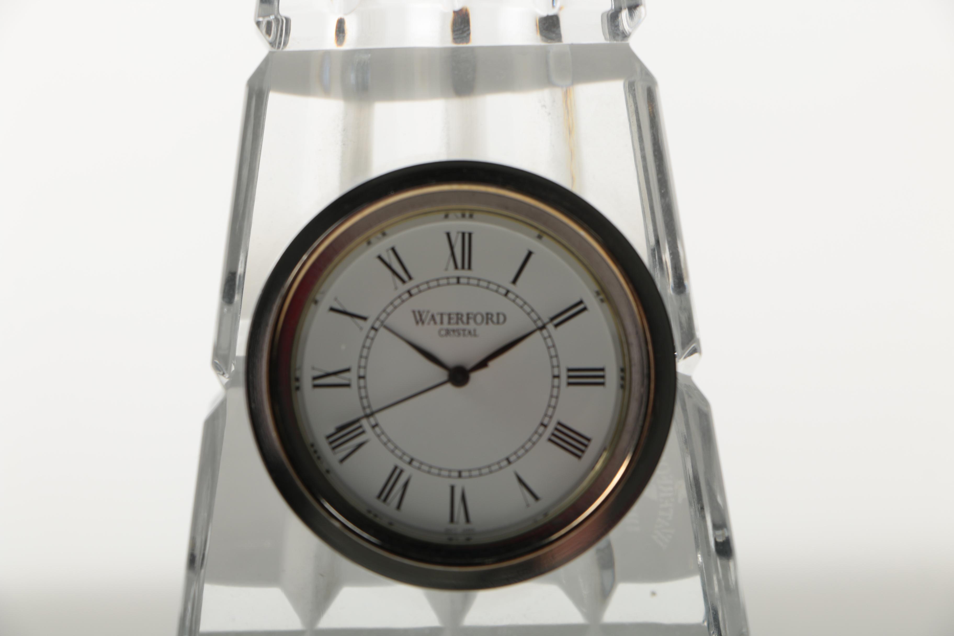 Waterford Crystal Obelisk Desk Clock EBTH