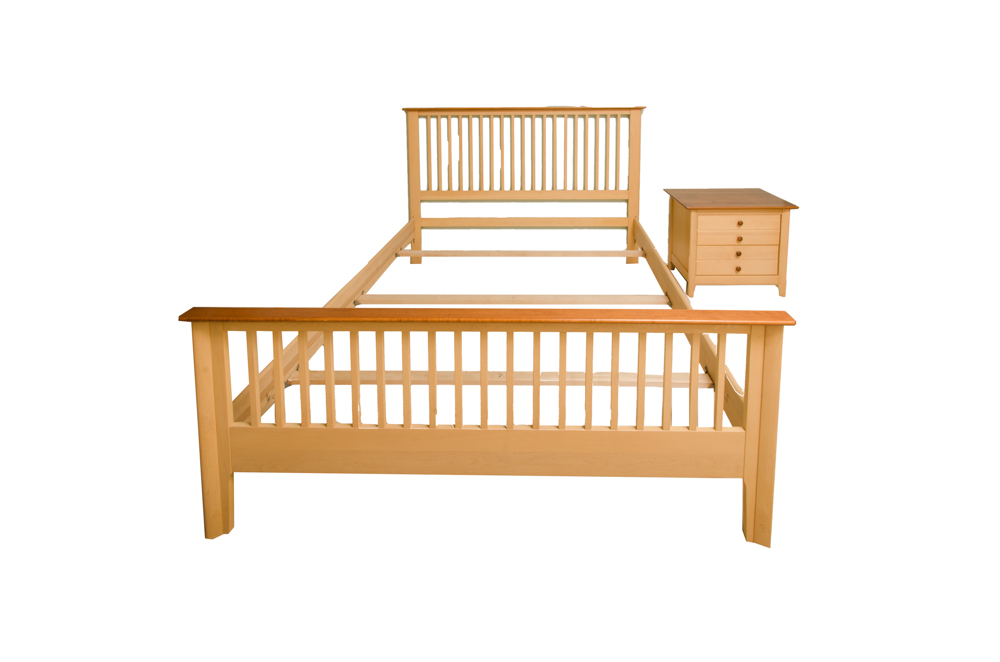 Queen Bed Frame and Nightstand by Nadeau EBTH