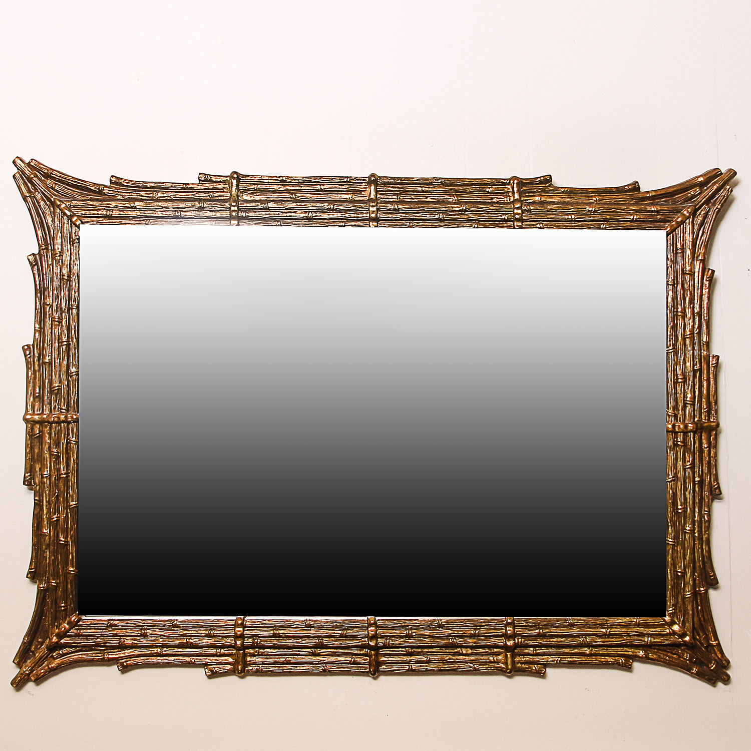 Faux Bamboo Framed Wall Mirror EBTH