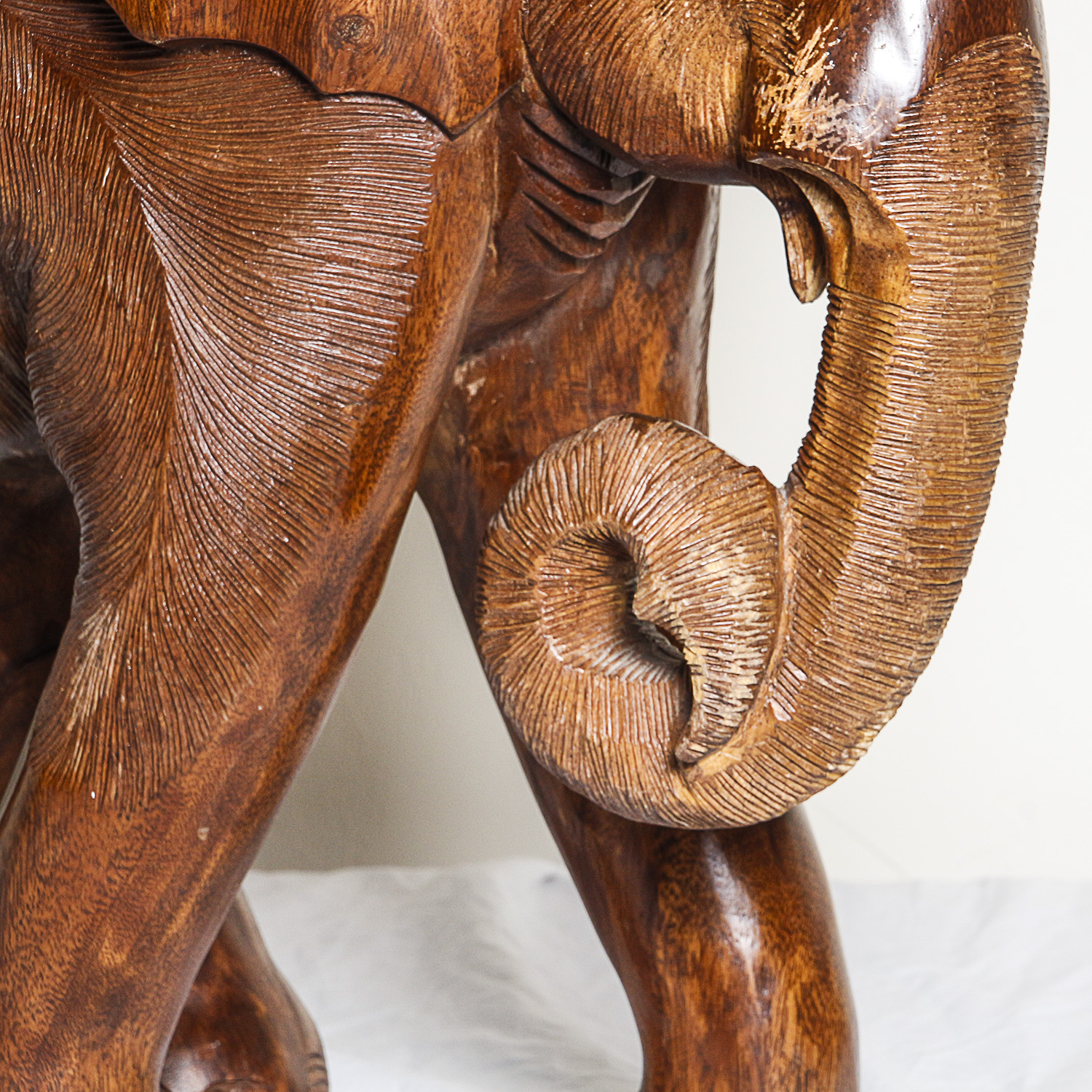 Carved Wooden Elephant Sculpture EBTH