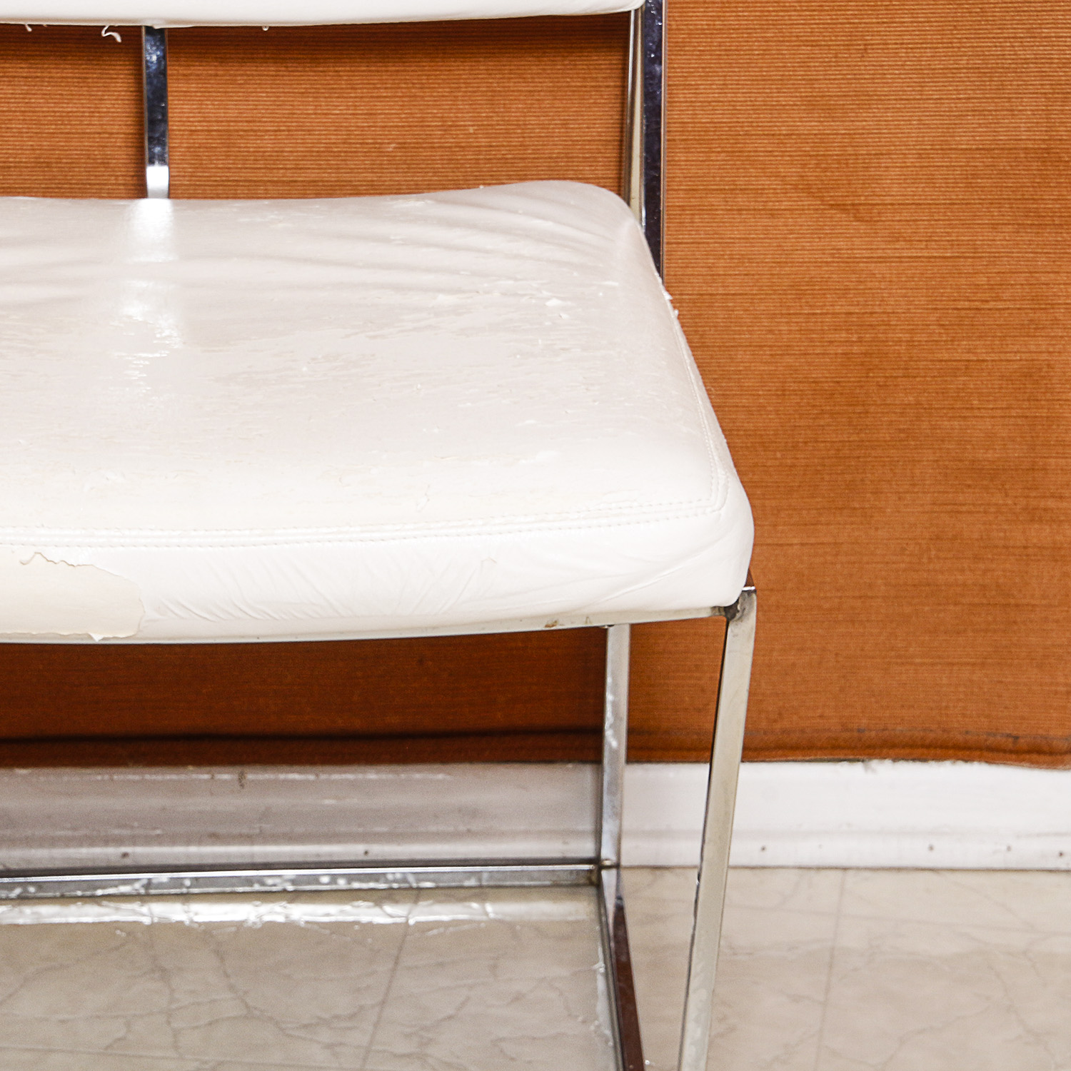 Mid Century Modern Chrome and Vinyl Dining Chairs EBTH