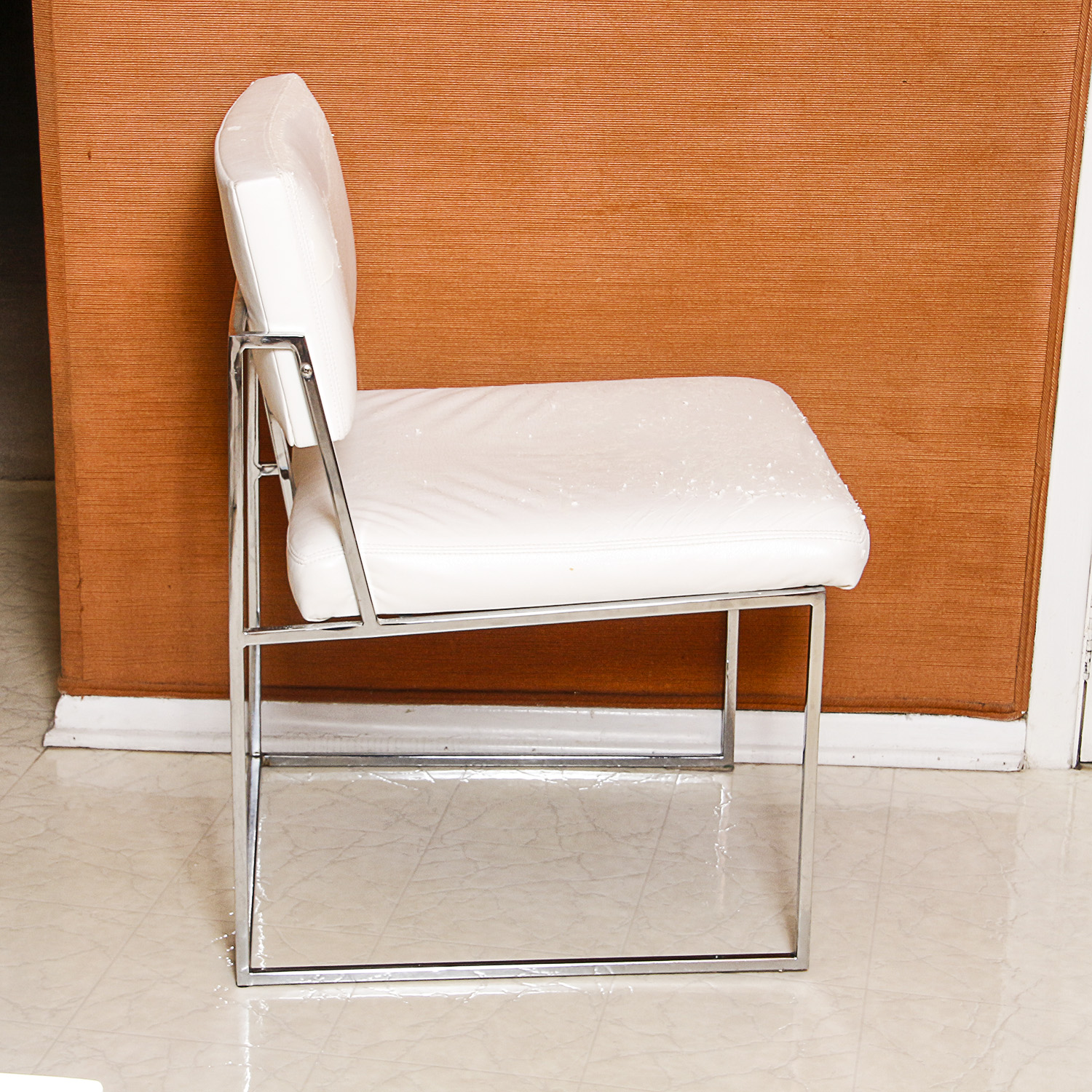 Mid Century Modern Chrome and Vinyl Dining Chairs EBTH