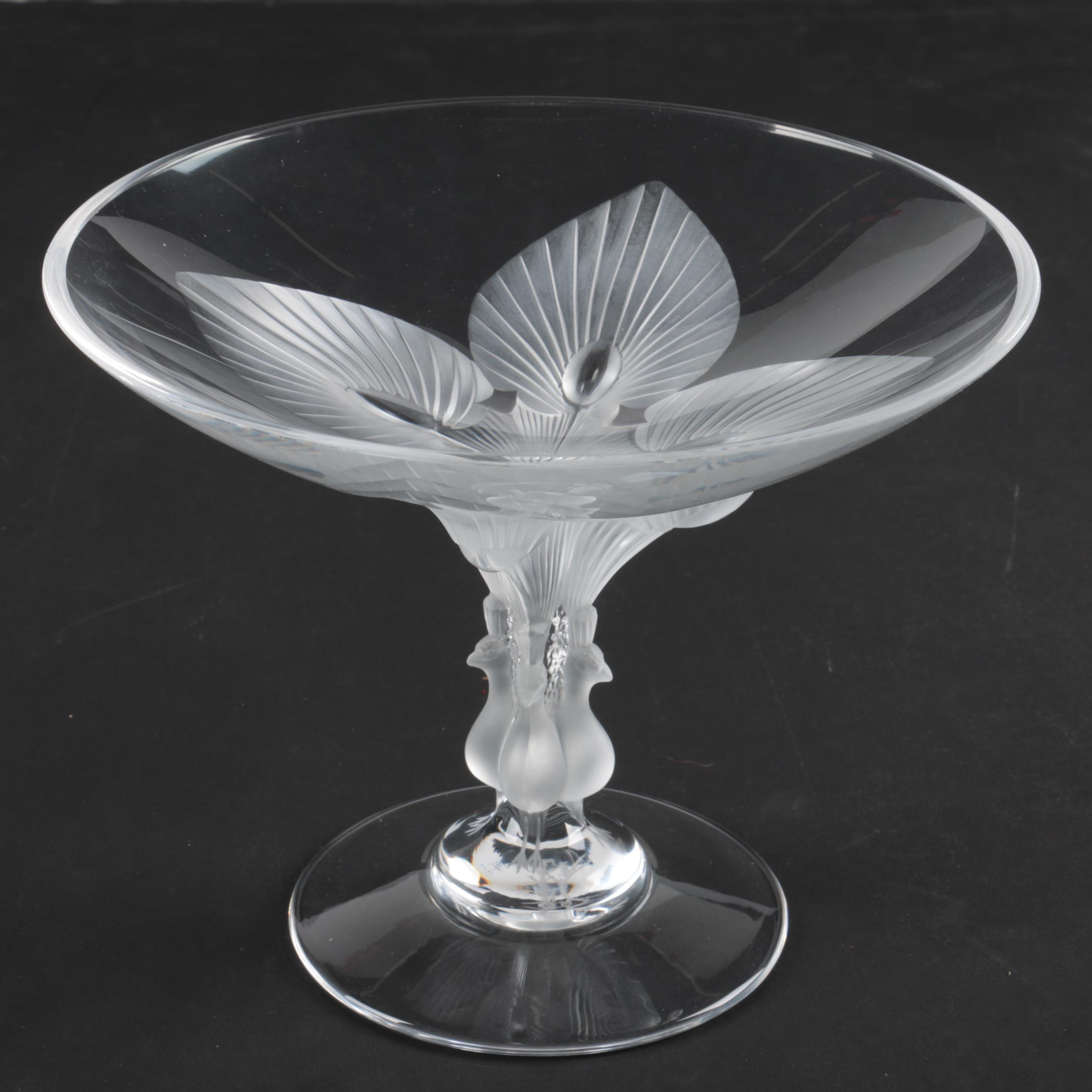Lalique Crystal "Virginia" Compote Dish EBTH