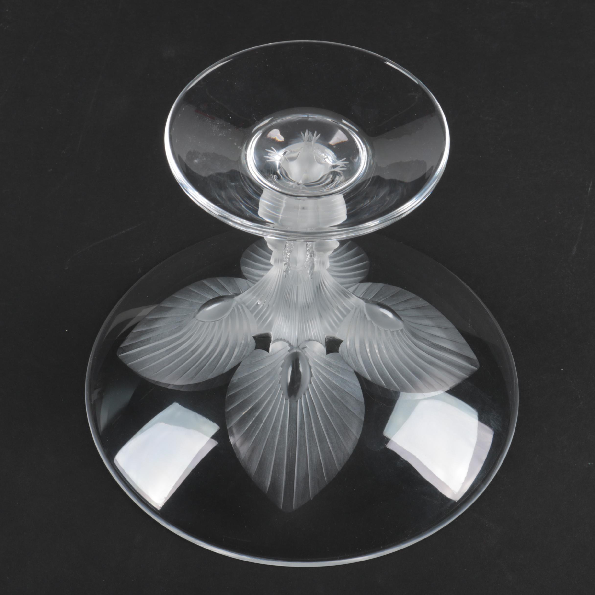 Lalique Crystal "Virginia" Compote Dish EBTH