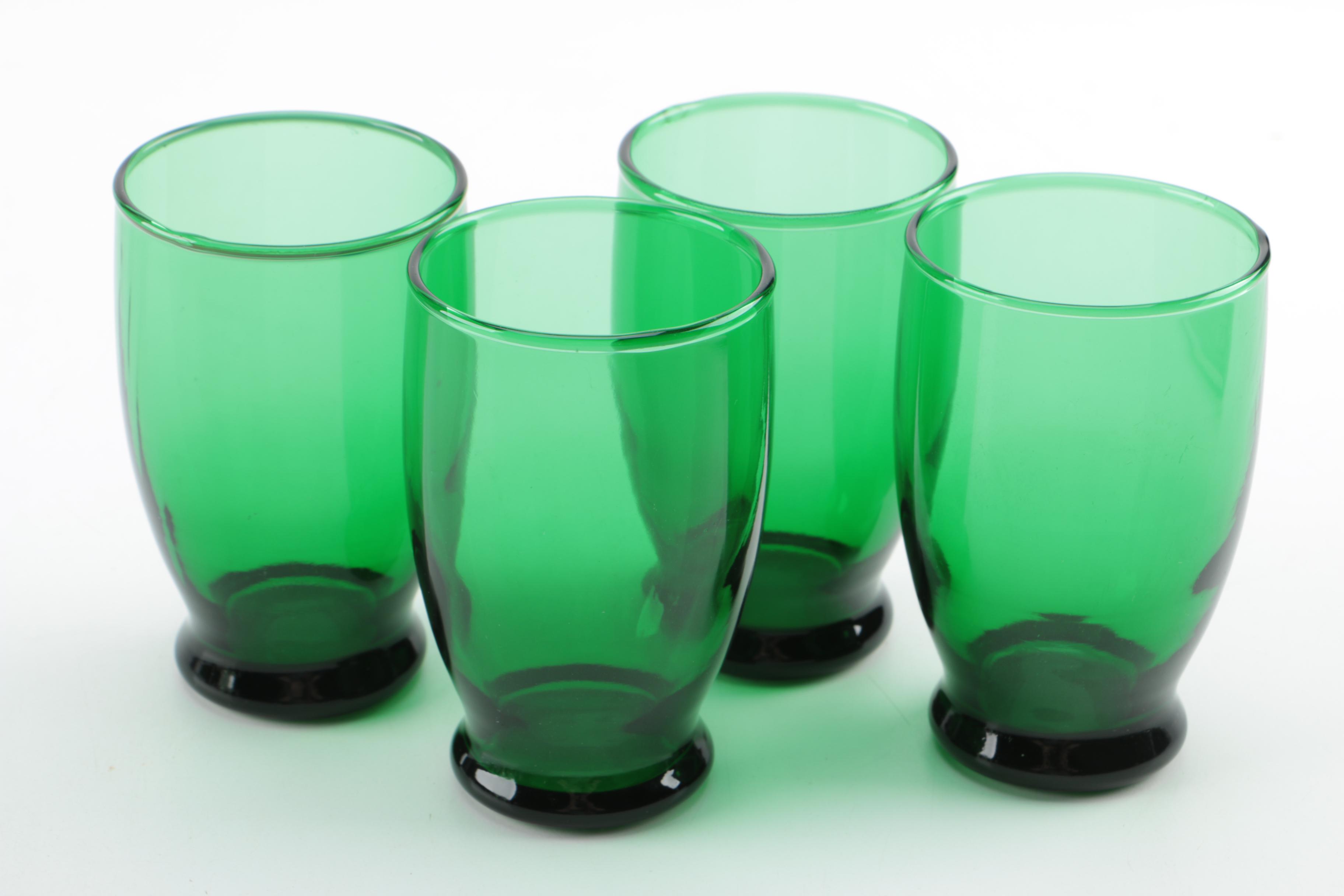 Green Bar Glasses EBTH