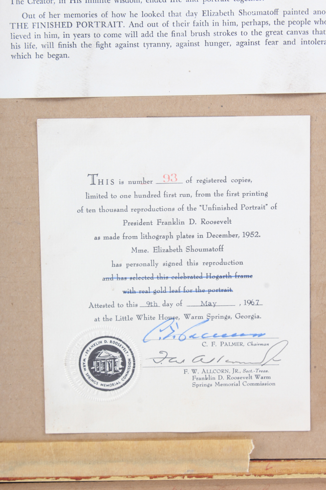 Signed Elizabeth Shoumatoff Limited Edition Print 