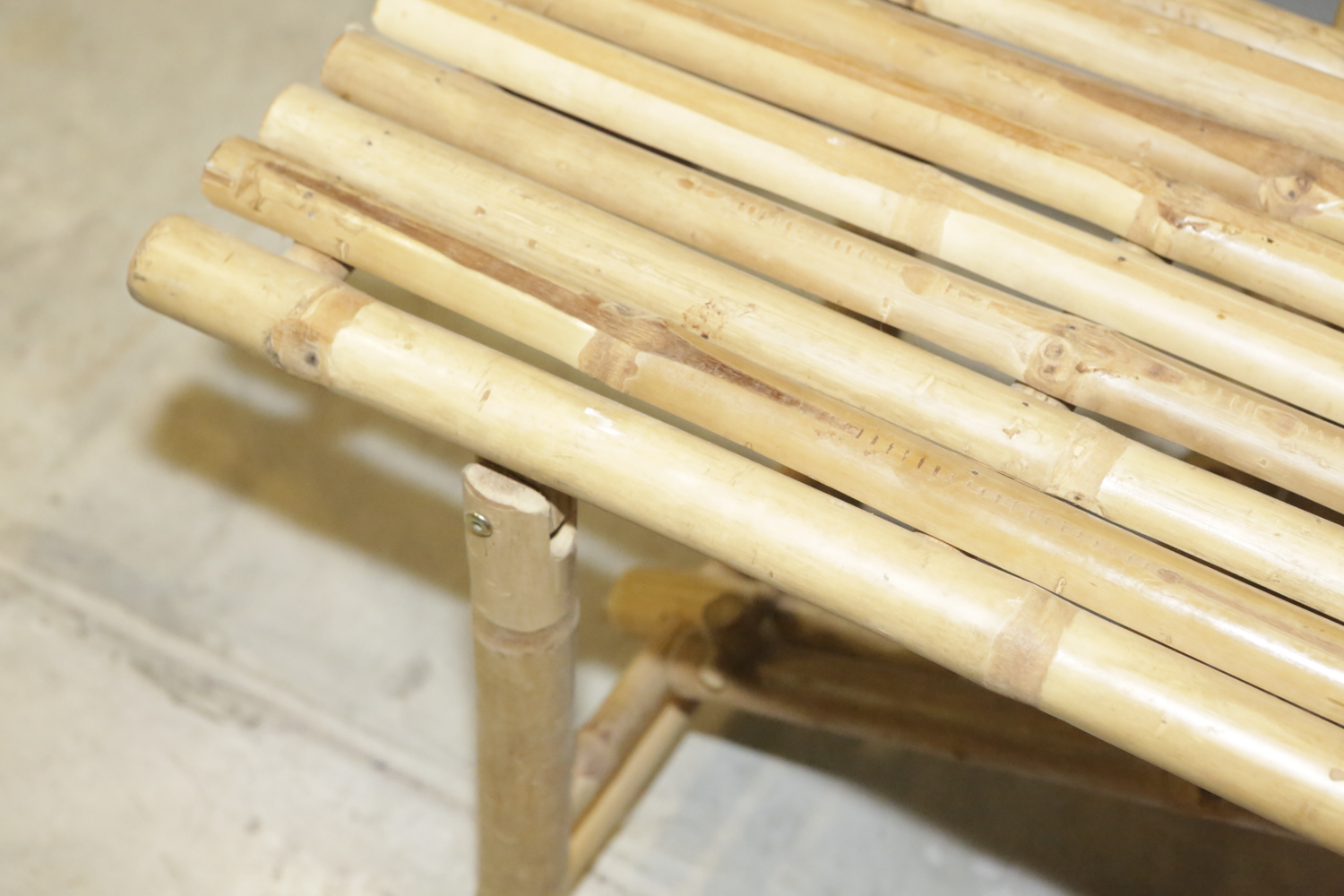 Folding Bamboo Bench EBTH
