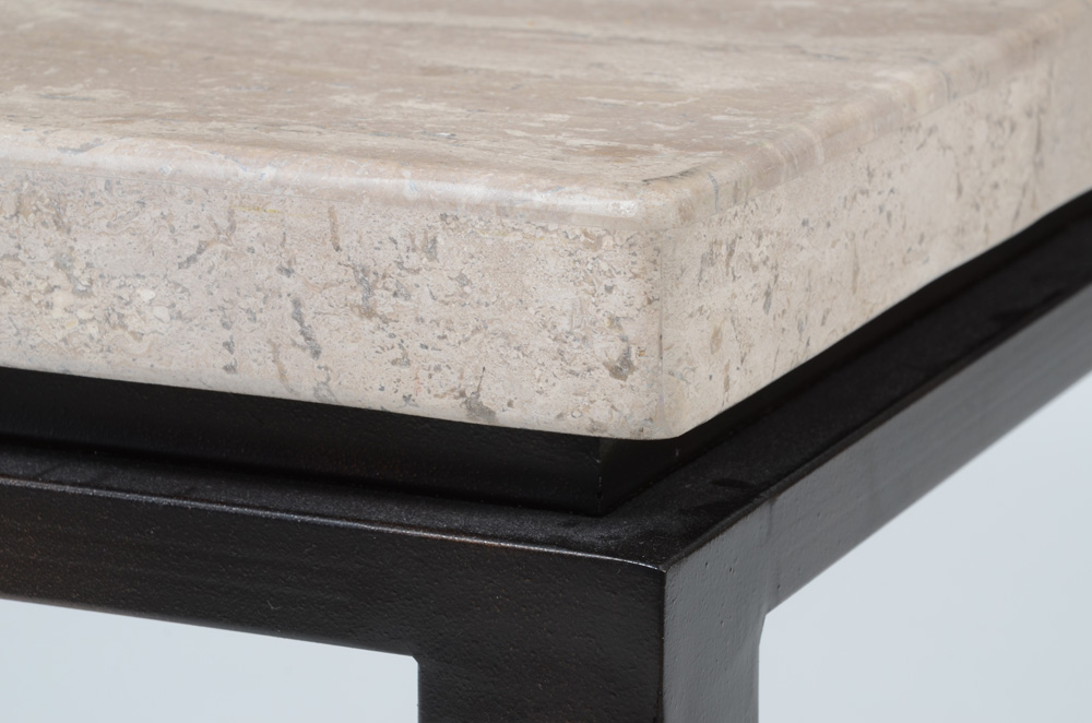 Bernhardt Furniture "Tempo" Travertine Side Table EBTH