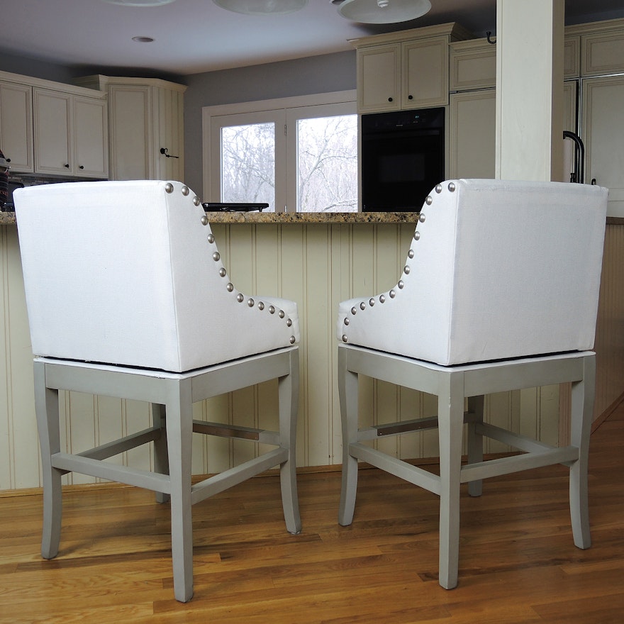 Ballard Designs Swivel Bar Stools Ebth Ballard Designs Swivel Bar Stools