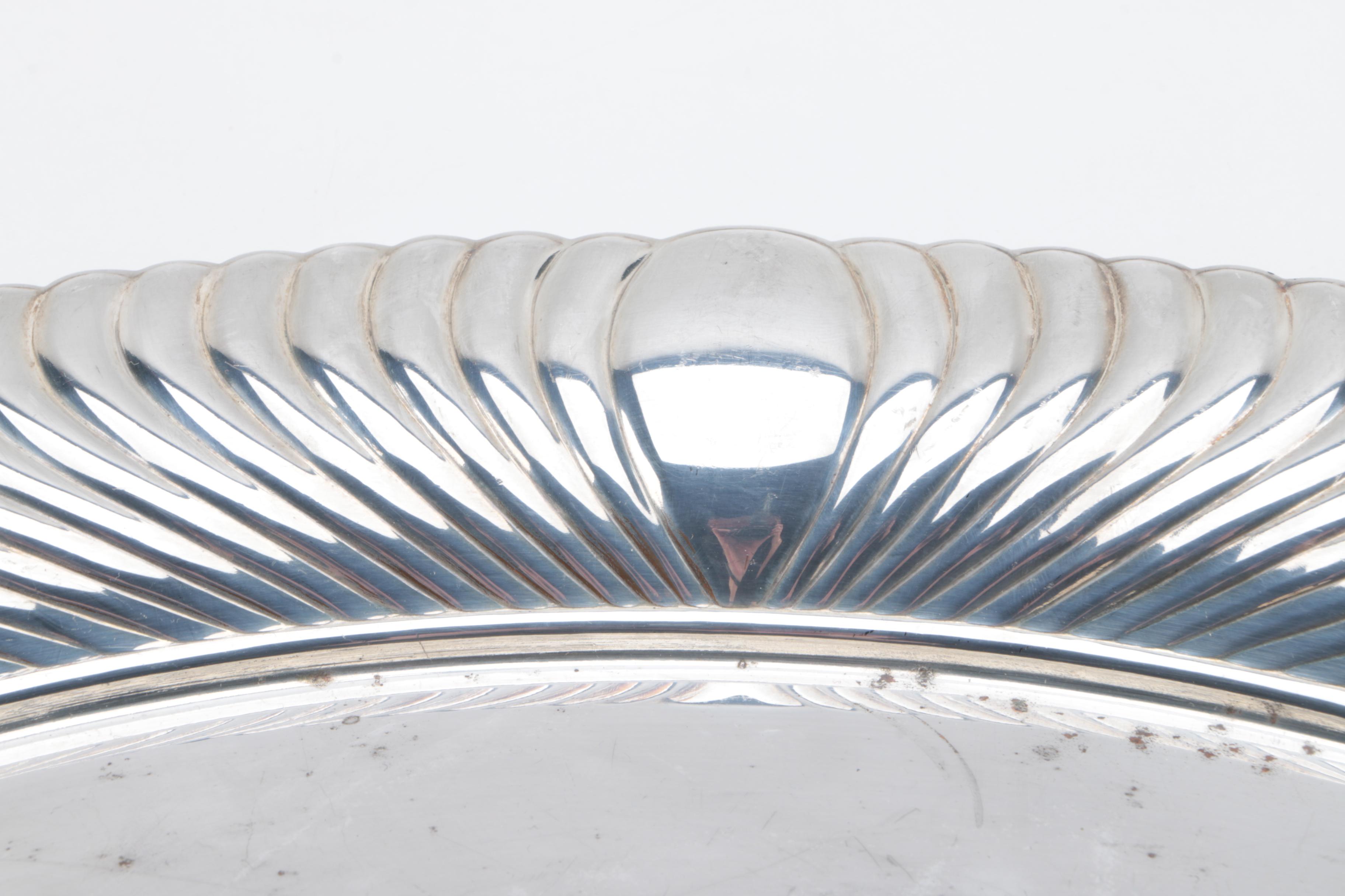 Wm Rogers "Wellington" Silver Plate Tray and Assorted Silver Plate