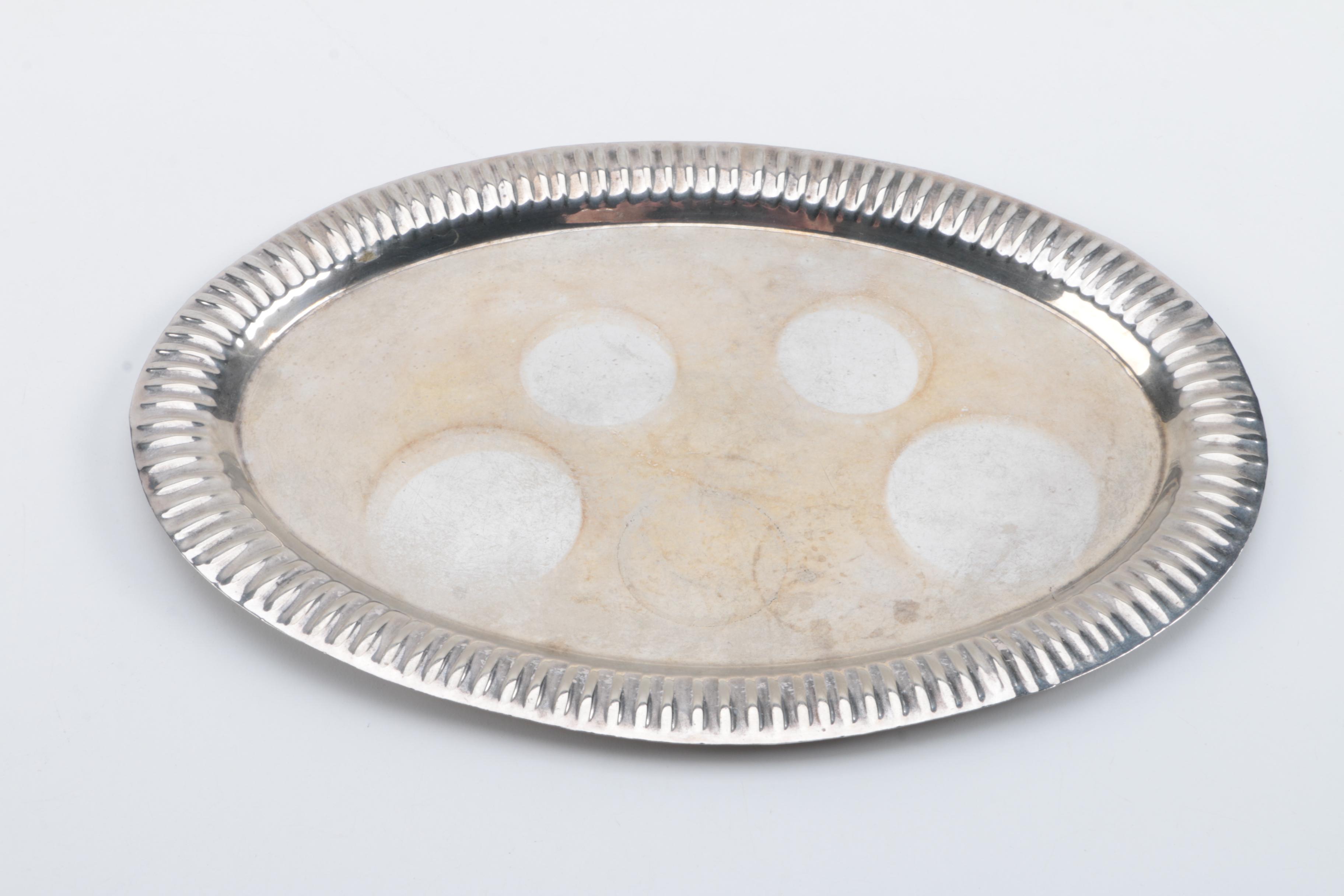 Wm Rogers "Wellington" Silver Plate Tray and Assorted Silver Plate