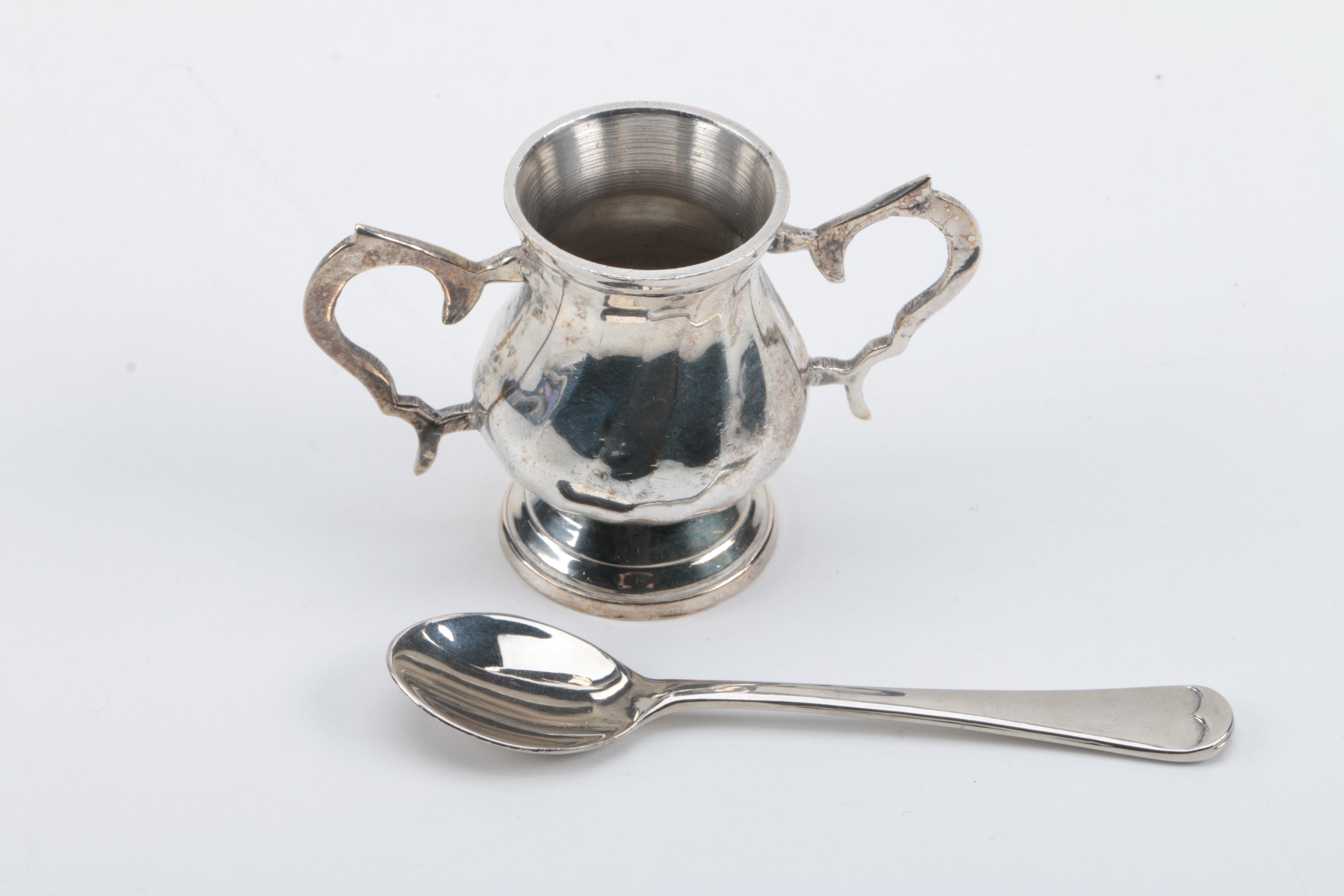 Wm Rogers "Wellington" Silver Plate Tray and Assorted Silver Plate