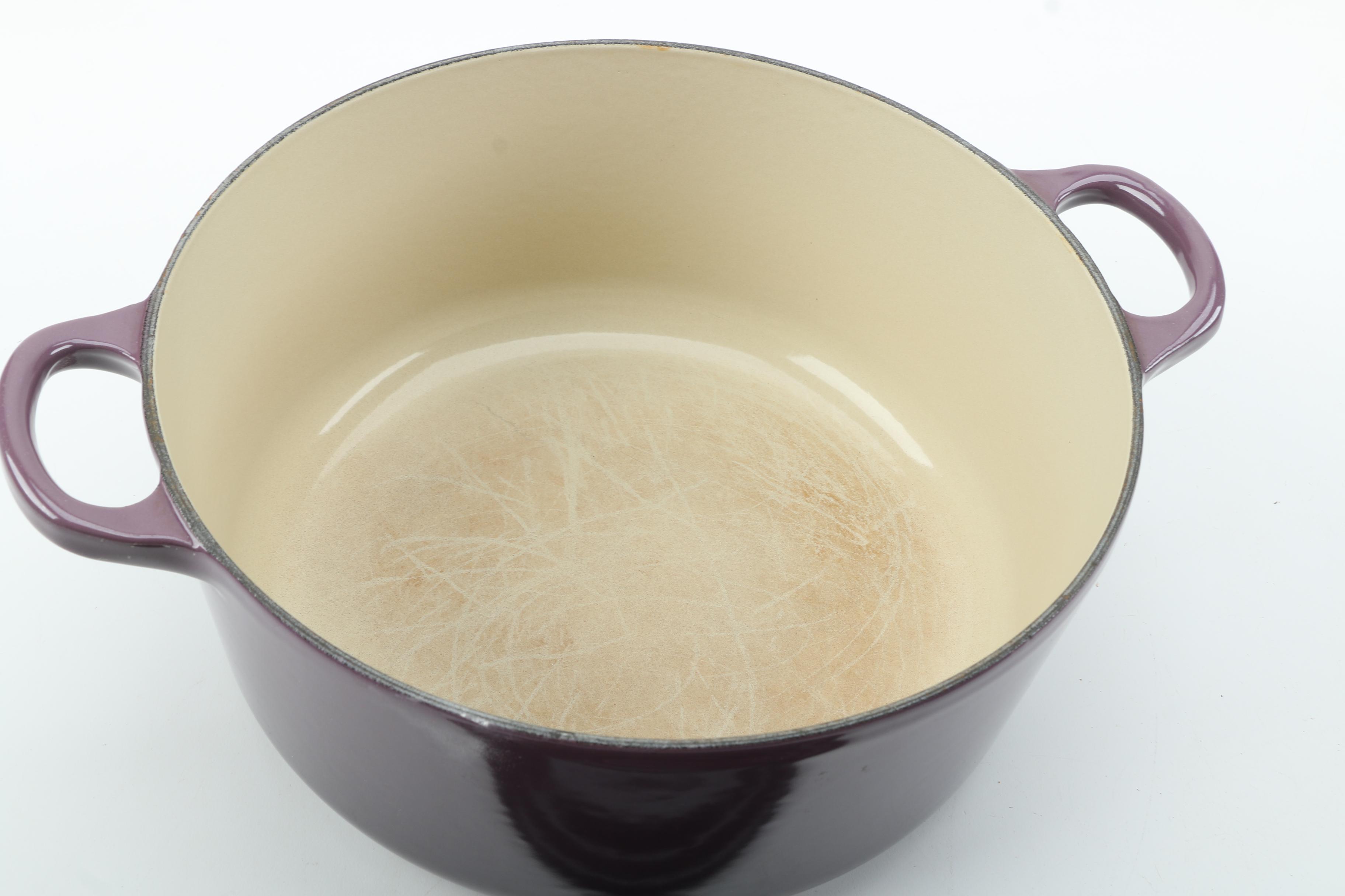 Le Creuset Purple "Cassis" Round Dutch Oven EBTH