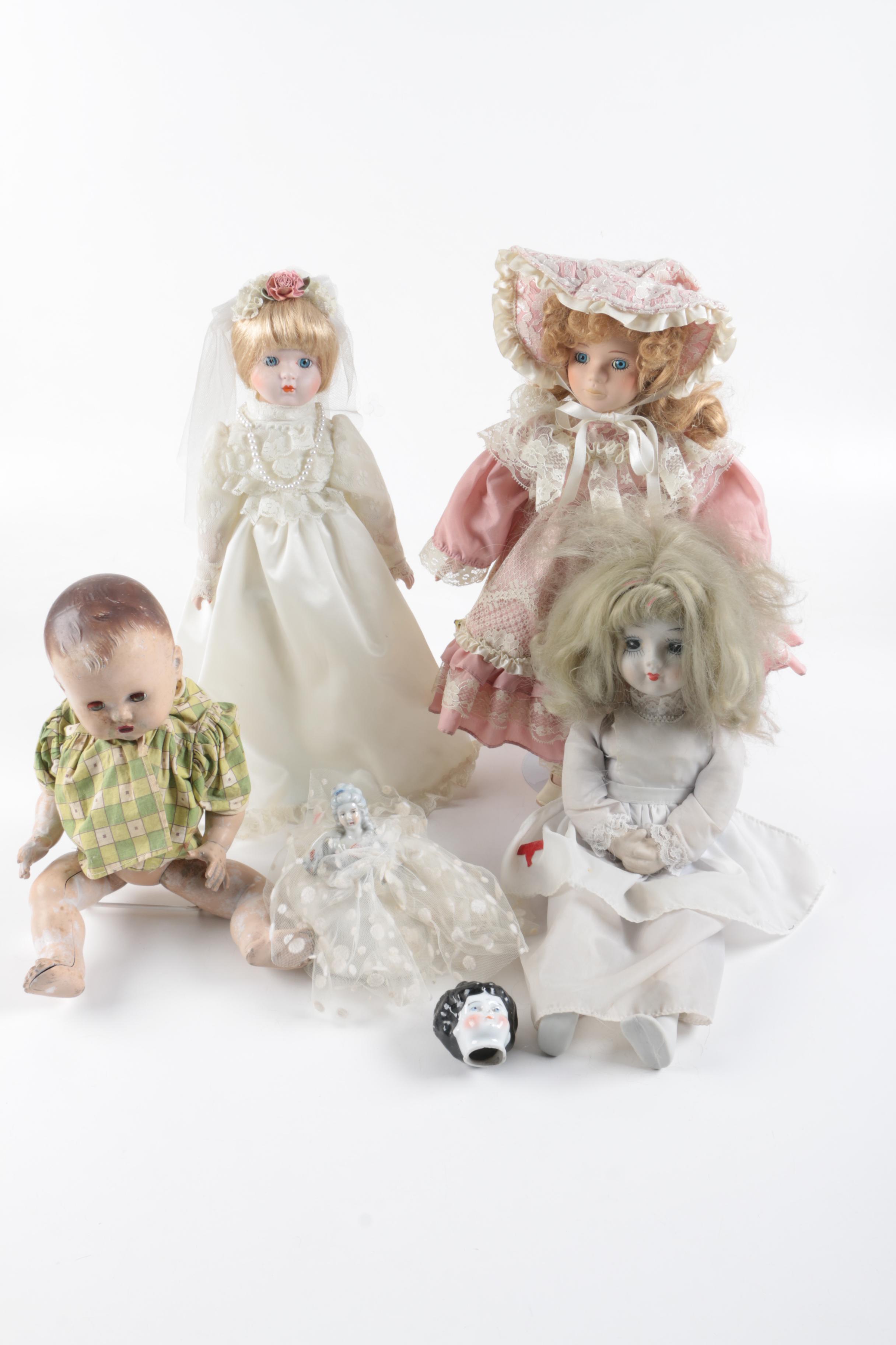 1940s porcelain dolls