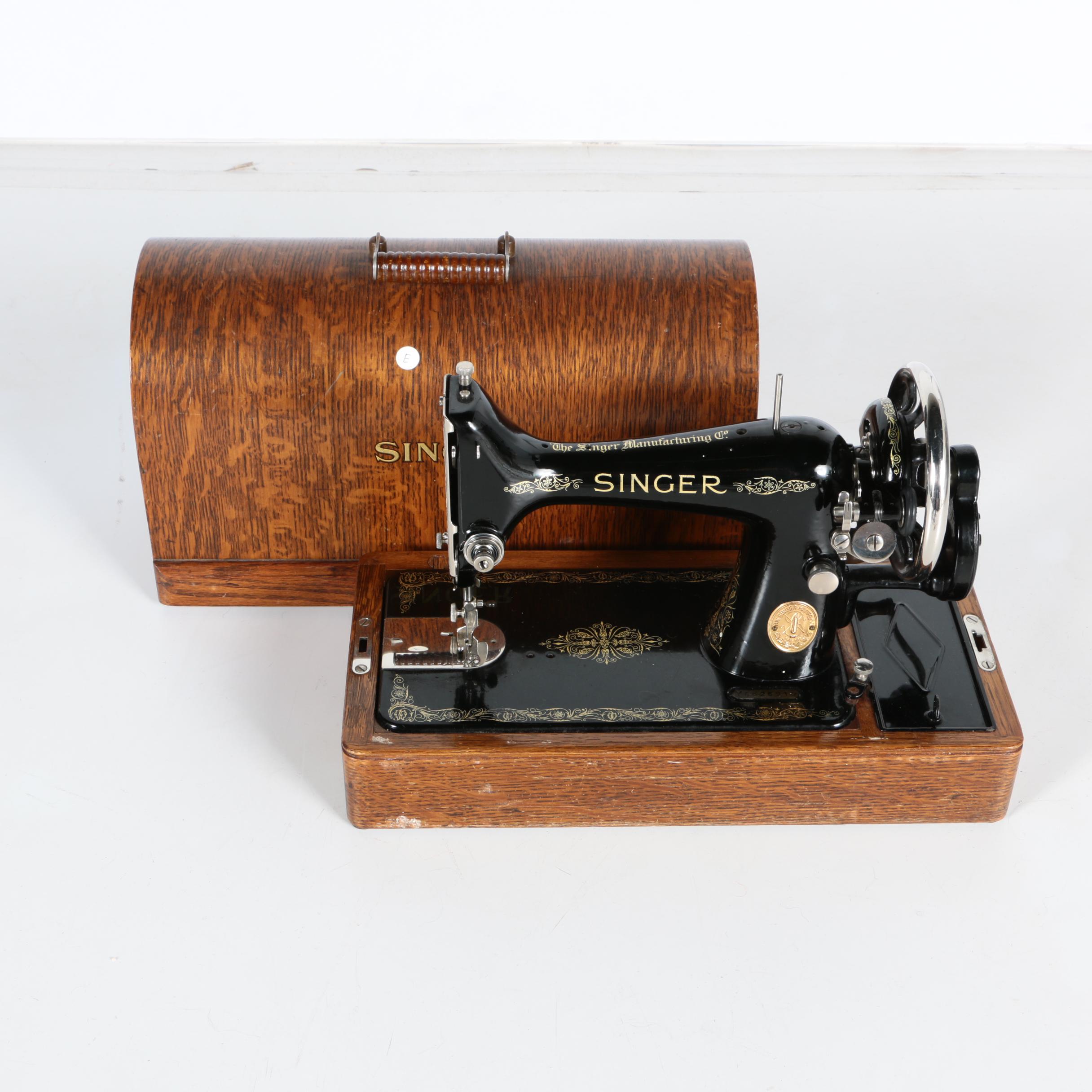 Antique Singer Manual Sewing Machine and Case EBTH
