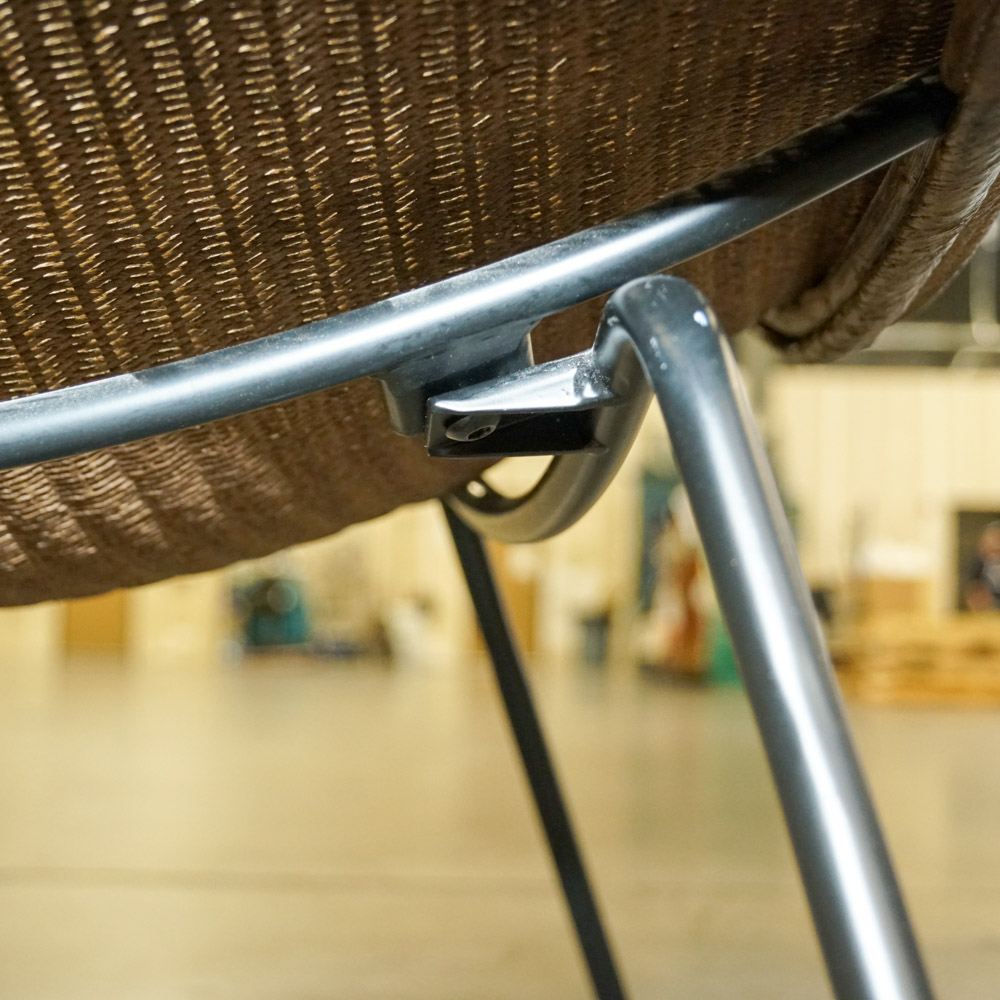 Contemporary Metal Frame Wicker Chair by IKEA EBTH