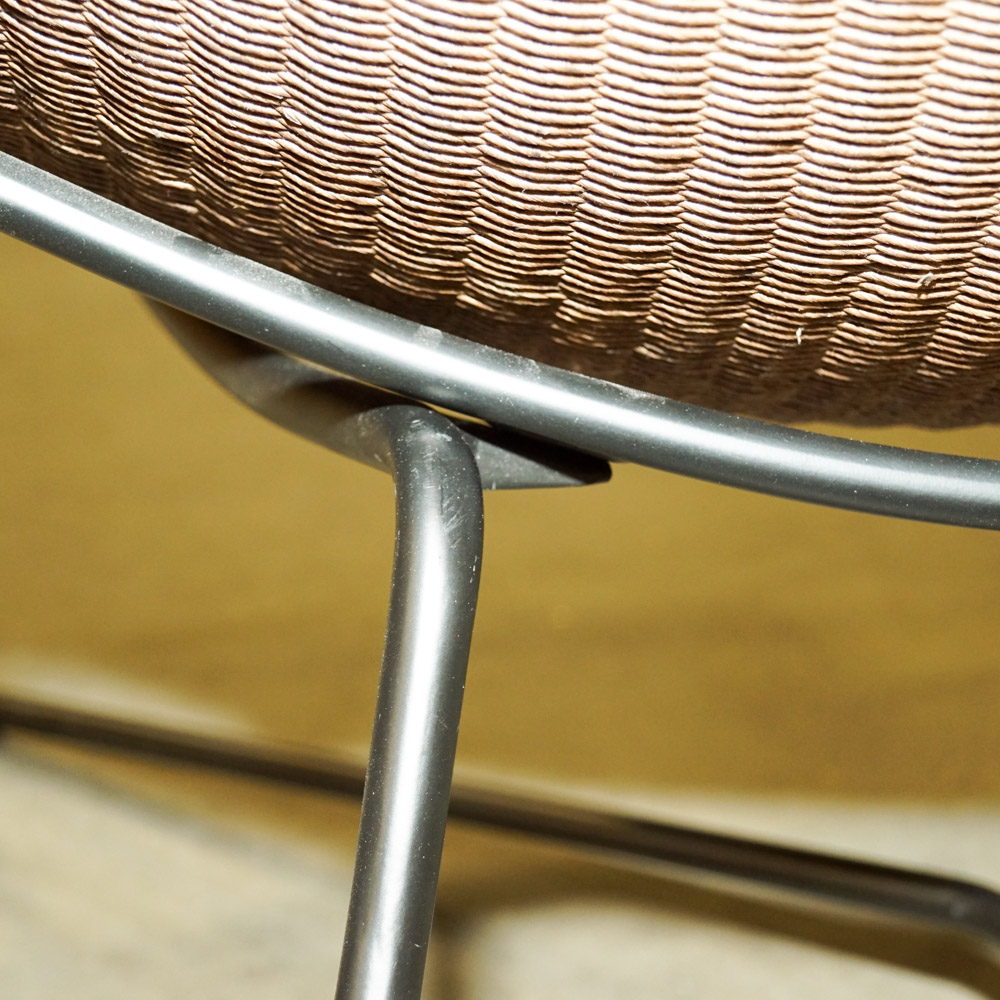 Contemporary Metal Frame Wicker Chair by IKEA EBTH